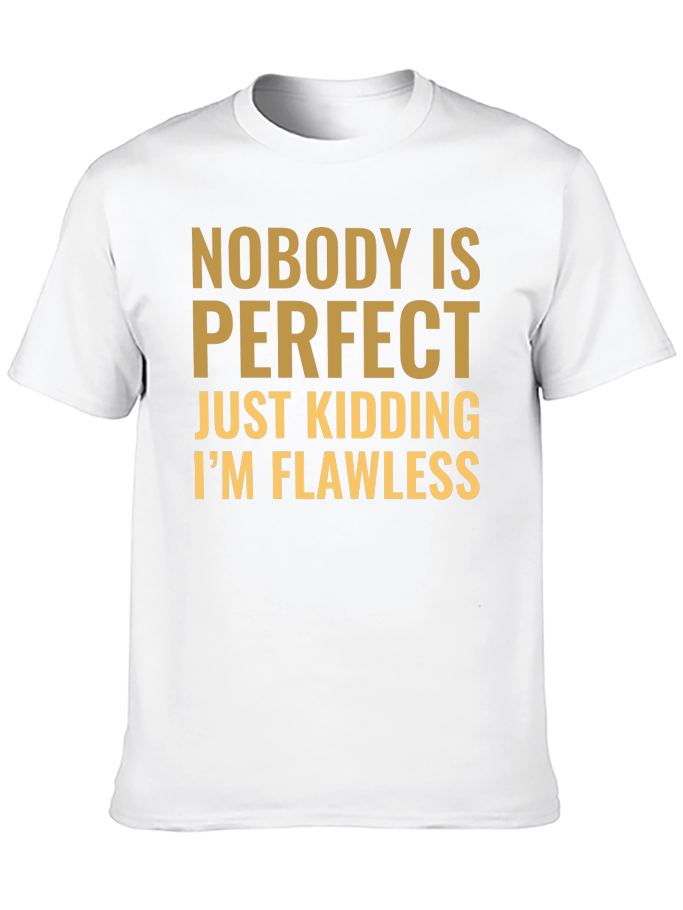 Funny Nobody is Perfect Graphic T-Shirt