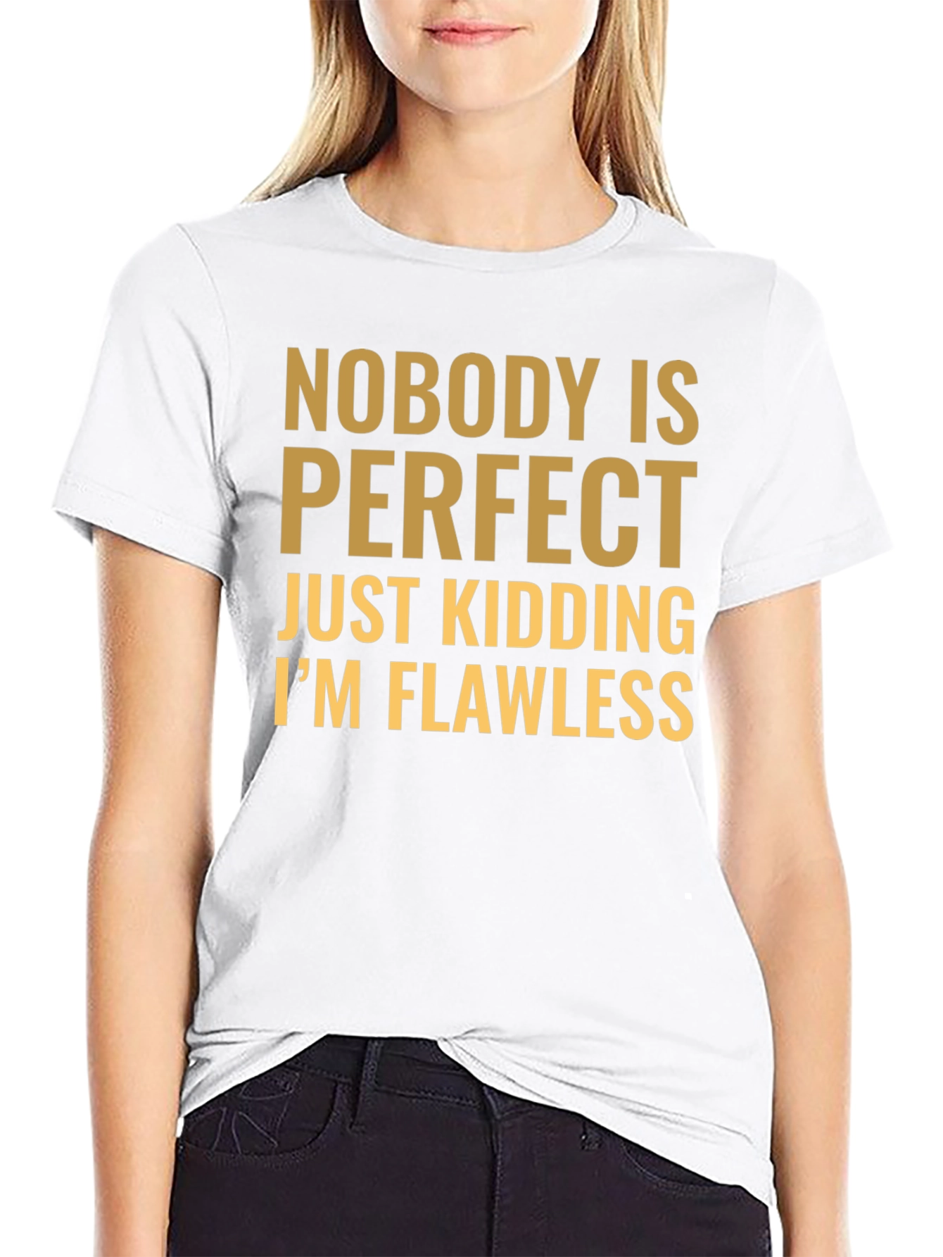 Funny Nobody is Perfect Graphic T-Shirt