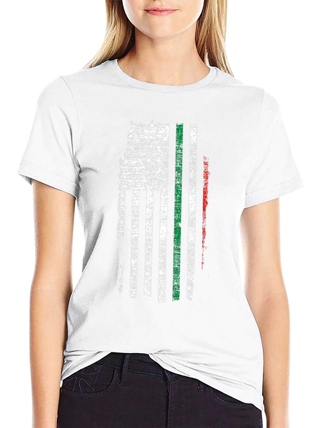 Distressed USA Flag T-Shirt - Military Support Tee