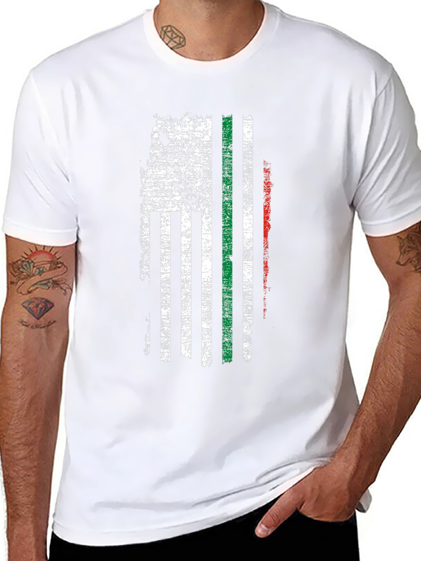 Distressed USA Flag T-Shirt - Military Support Tee