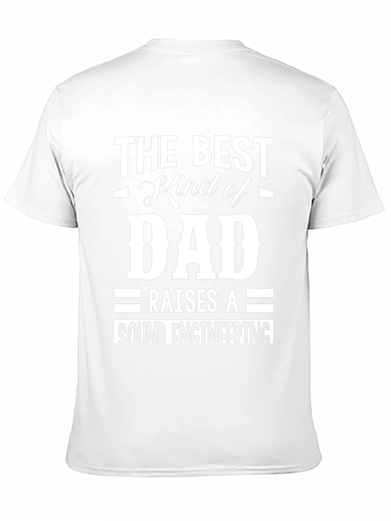 Best Dad Raises Sound Engineer Black T-Shirt