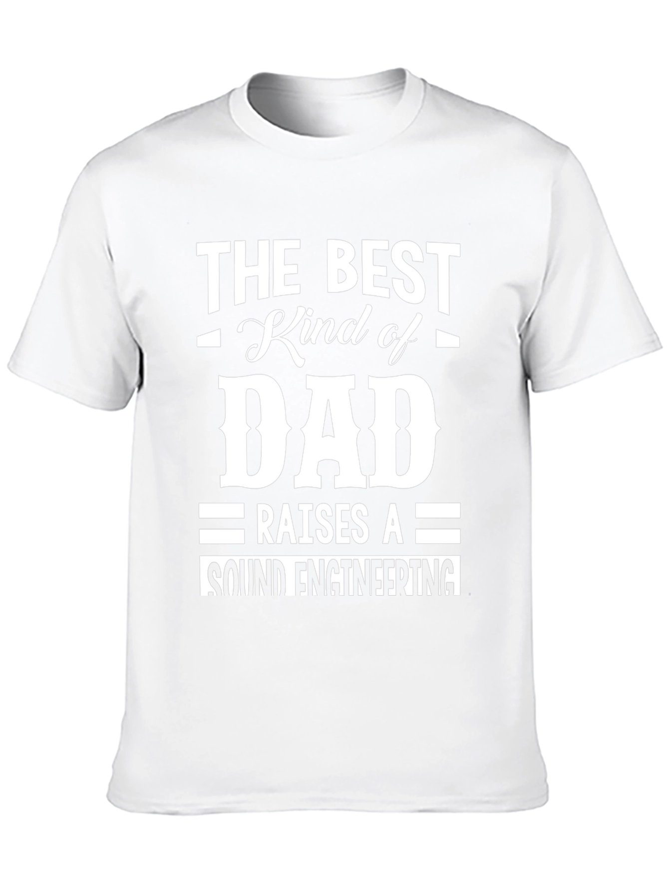 Best Dad Raises Sound Engineer Black T-Shirt