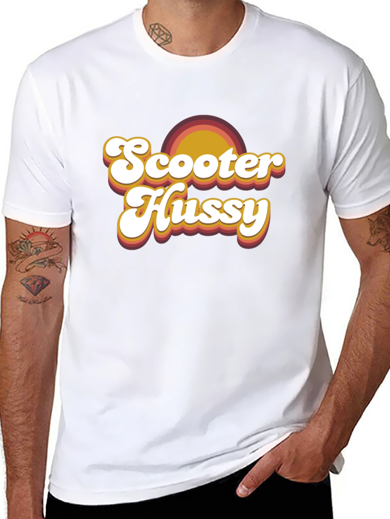 Retro Scooter Hussy Graphic T-Shirt