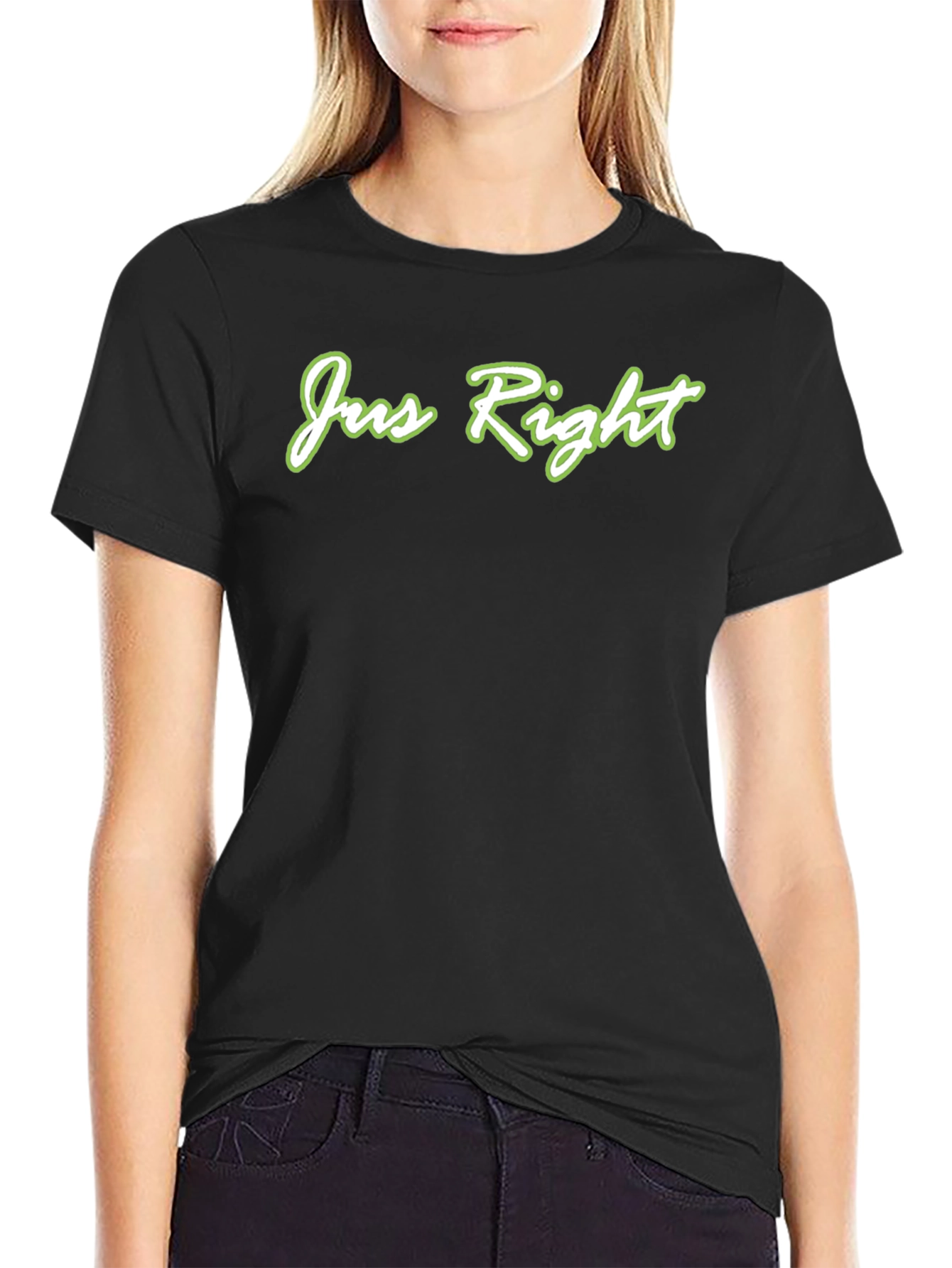 Jus Right Black T-Shirt - Stylish Casual Wear