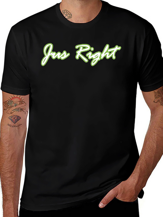 Jus Right Black T-Shirt - Stylish Casual Wear