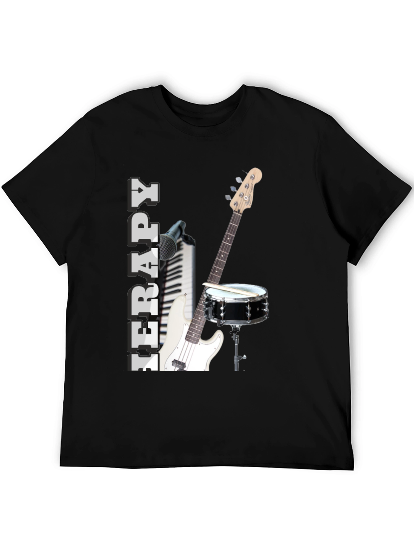 Music Therapy T-Shirt - Instruments & Inspirational Design