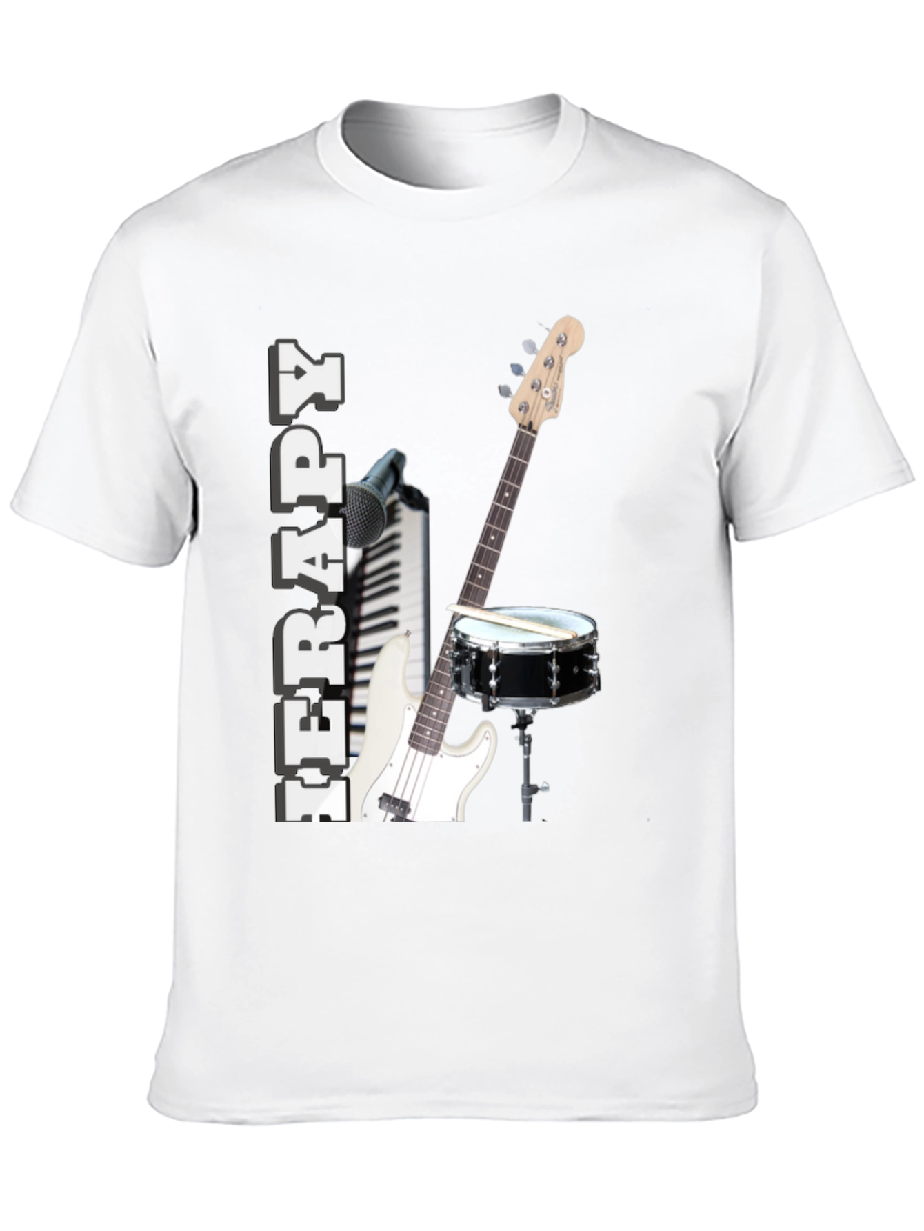 Music Therapy T-Shirt - Instruments & Inspirational Design