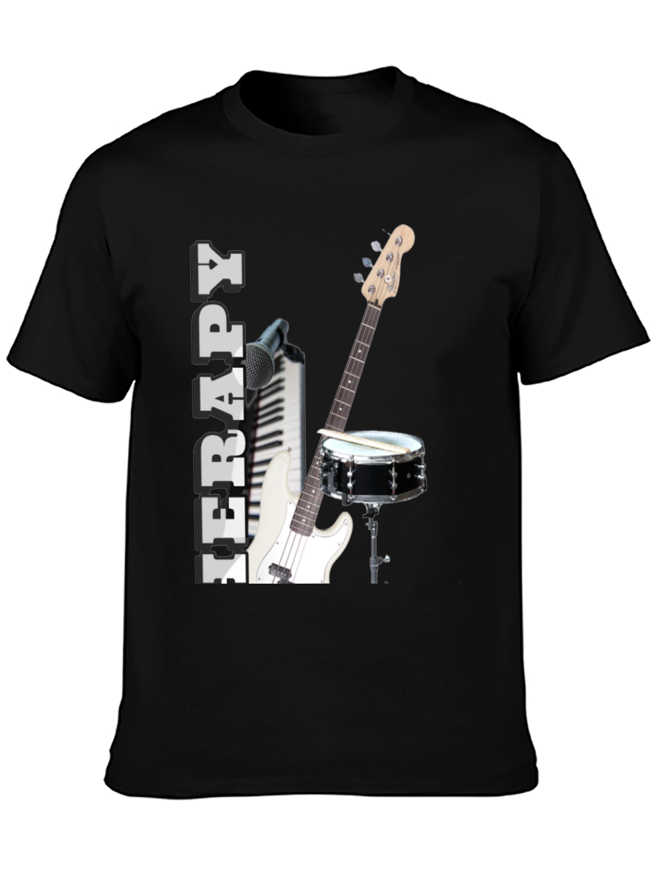 Music Therapy T-Shirt - Instruments & Inspirational Design