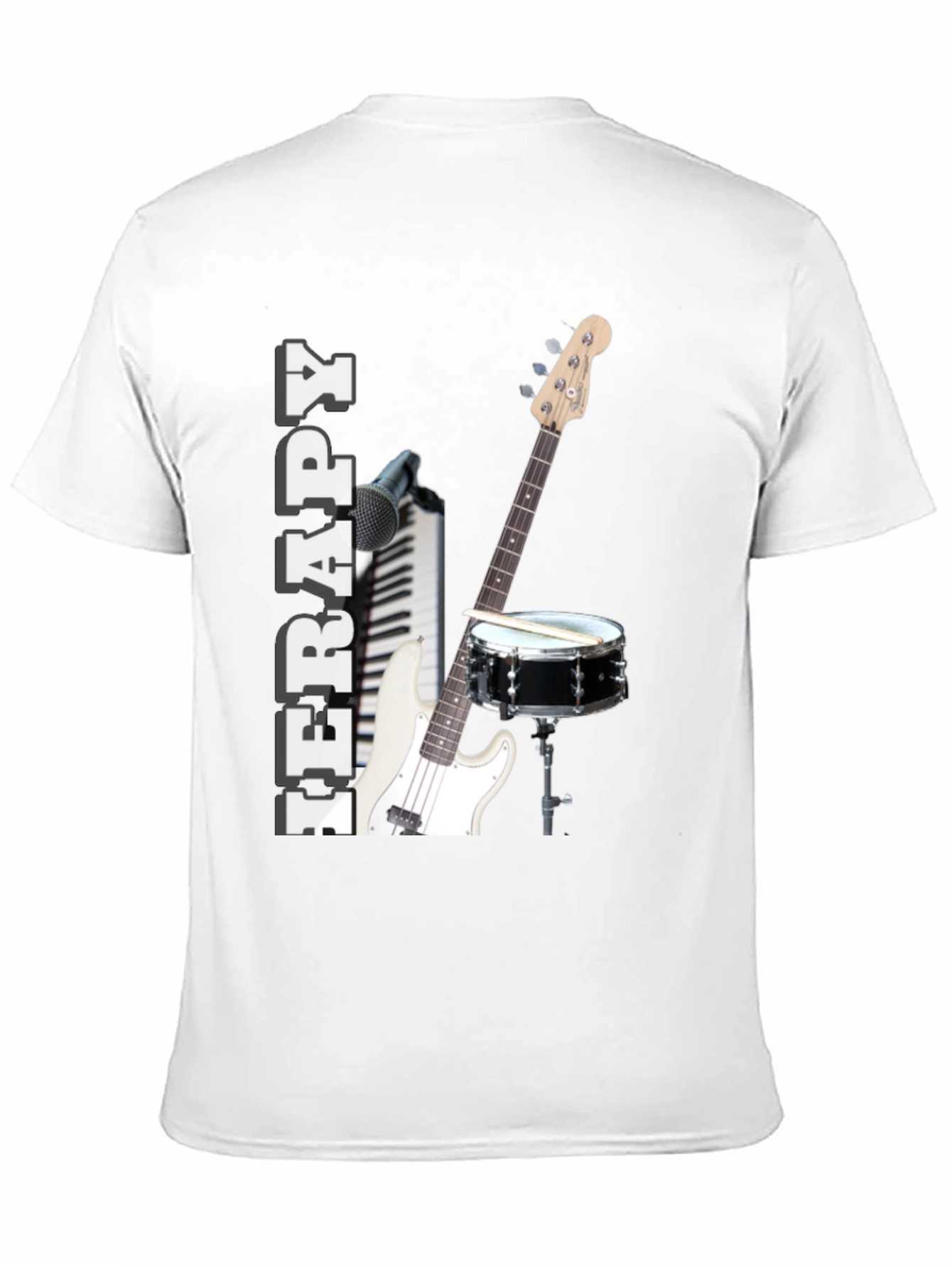 Music Therapy T-Shirt - Instruments & Inspirational Design