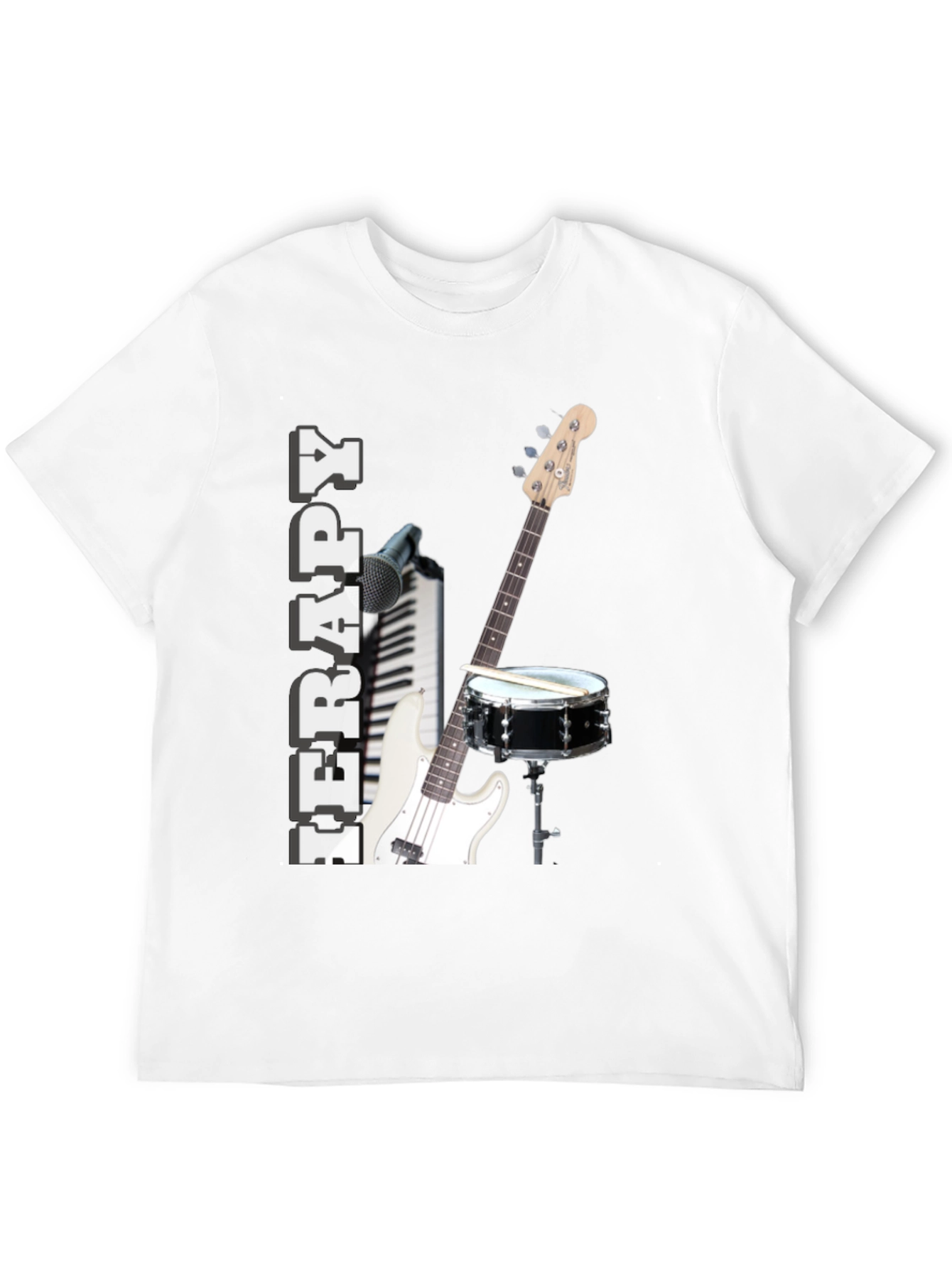 Music Therapy T-Shirt - Instruments & Inspirational Design