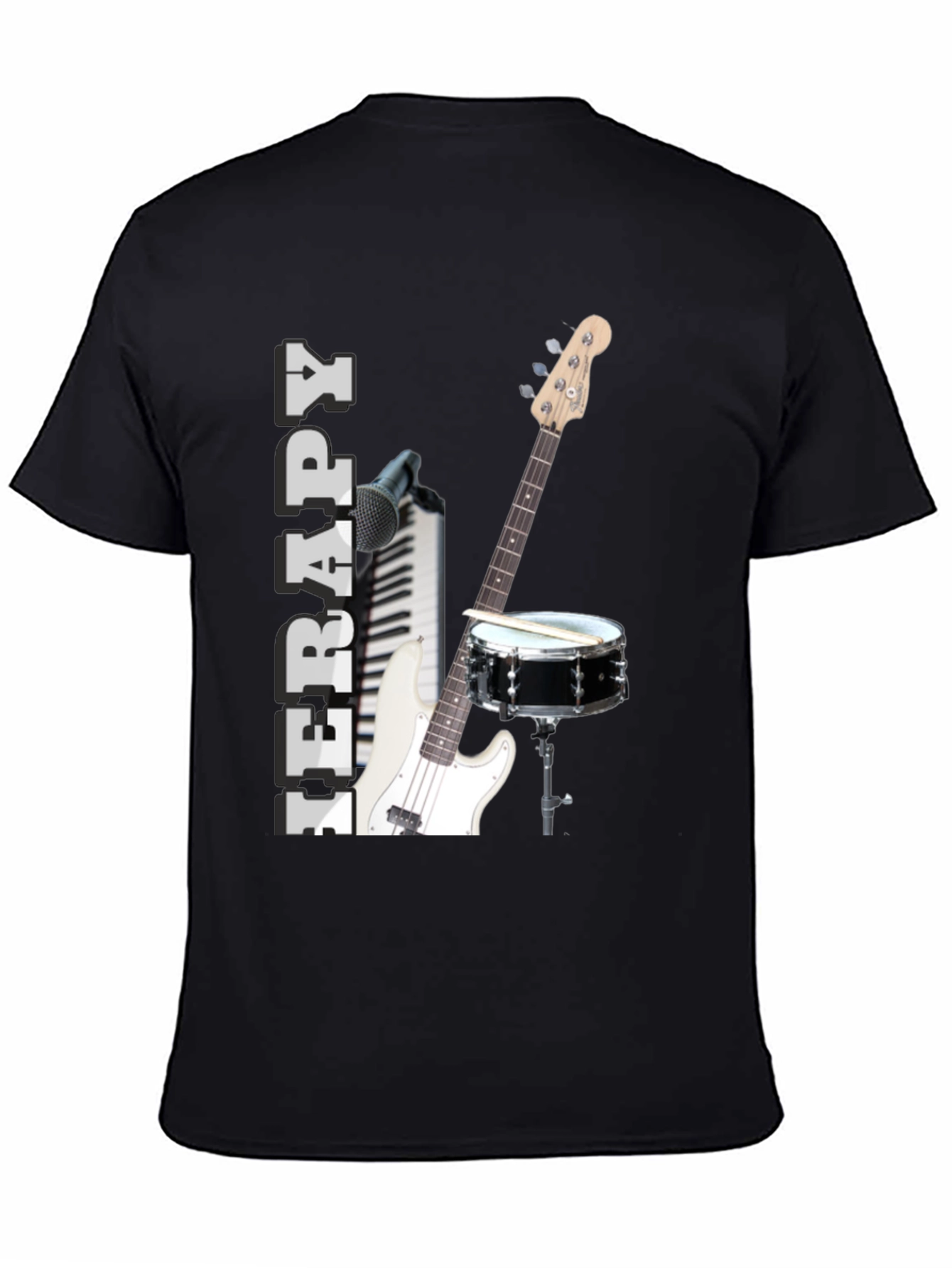 Music Therapy T-Shirt - Instruments & Inspirational Design