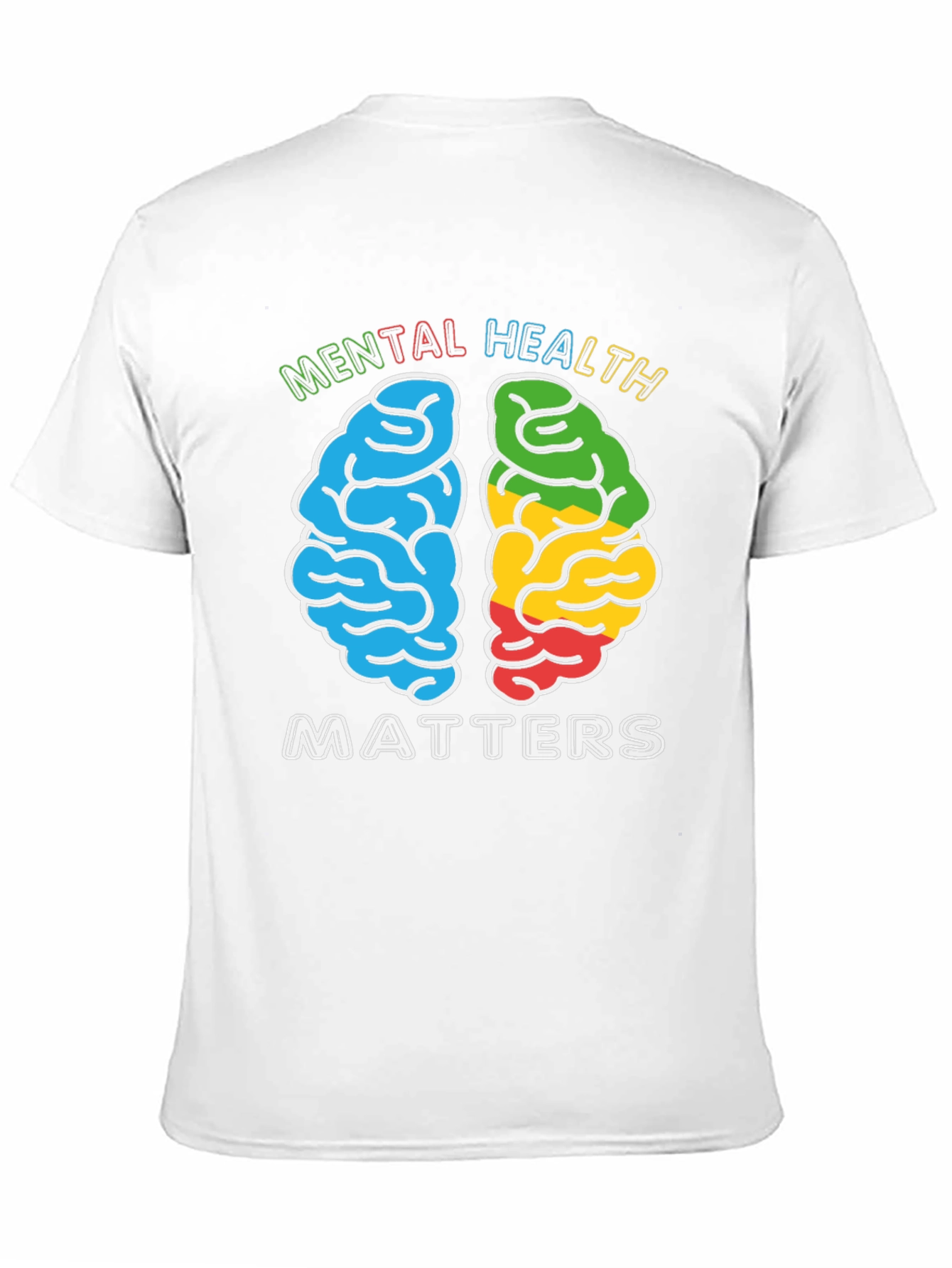 Mental Health Matters T-Shirt - Brain Graphic