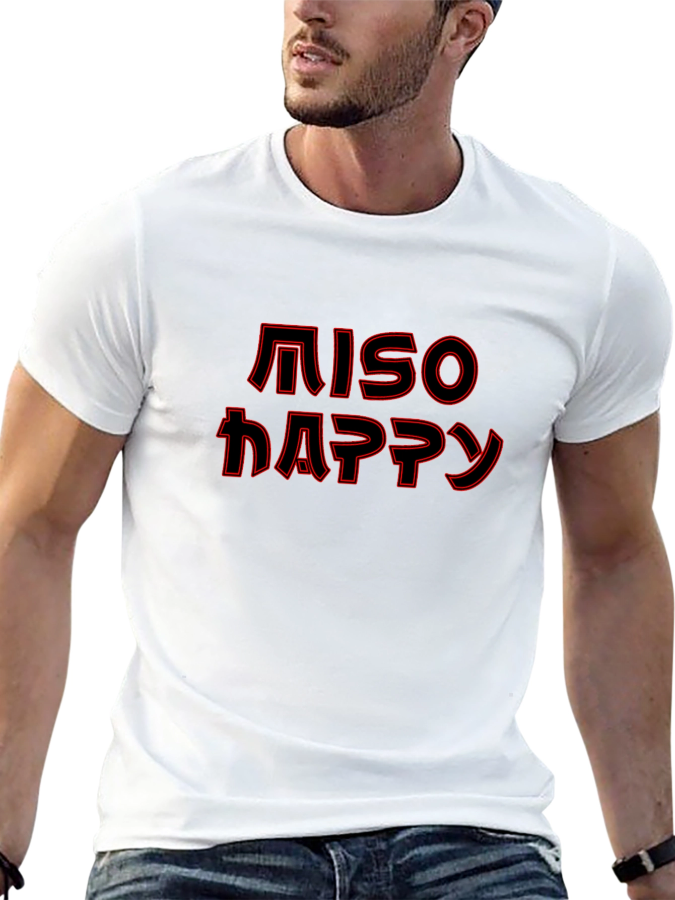Miso Happy Graphic T-Shirt - Soft Cotton Tee