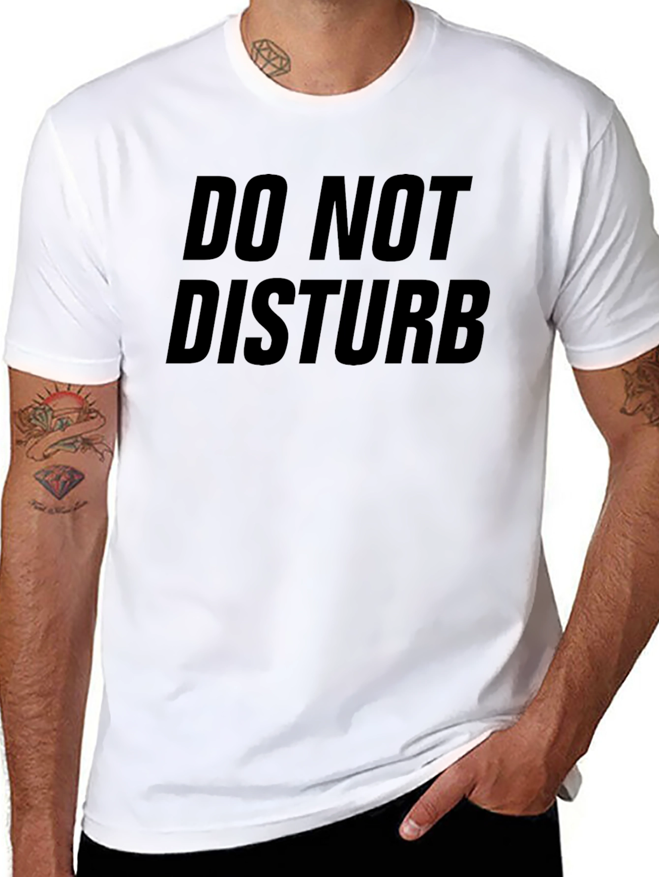 Do Not Disturb Graphic Tee - Black Casual T-Shirt