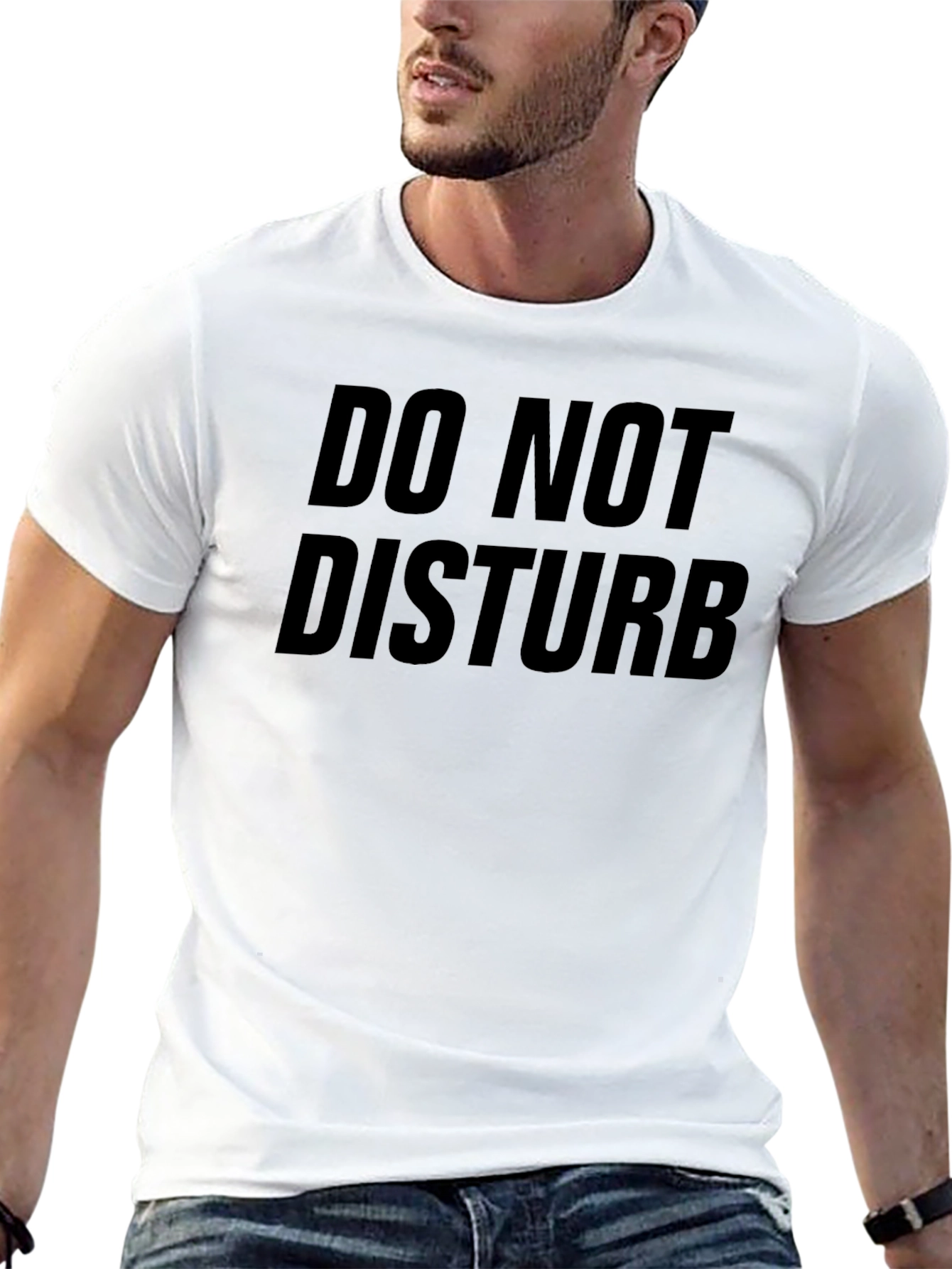 Do Not Disturb Graphic Tee - Black Casual T-Shirt