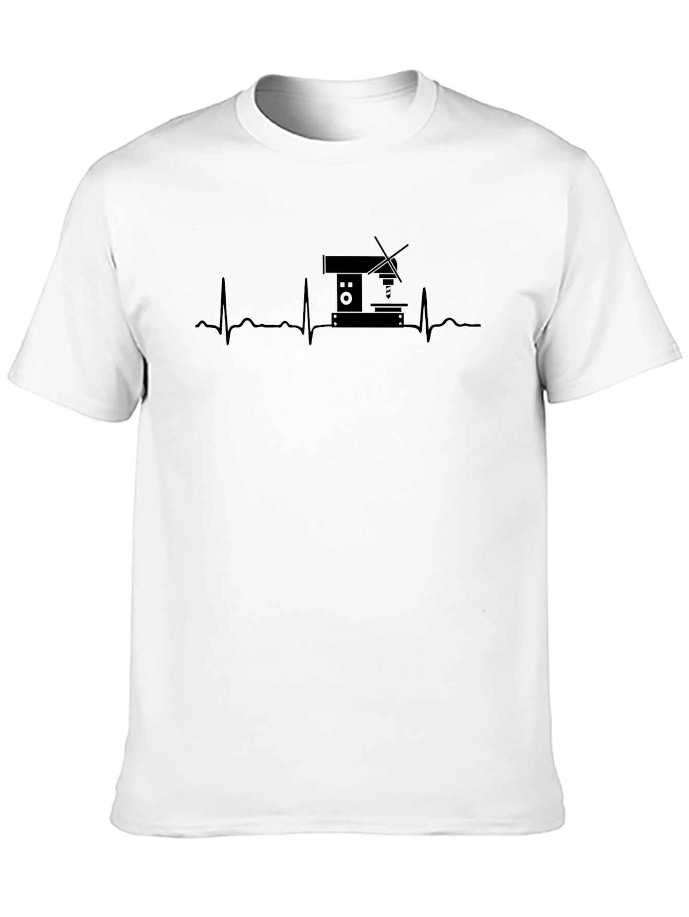 Machinist Heartbeat T-Shirt - Black