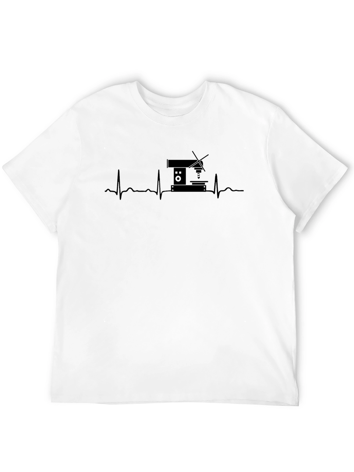 Machinist Heartbeat T-Shirt - Black
