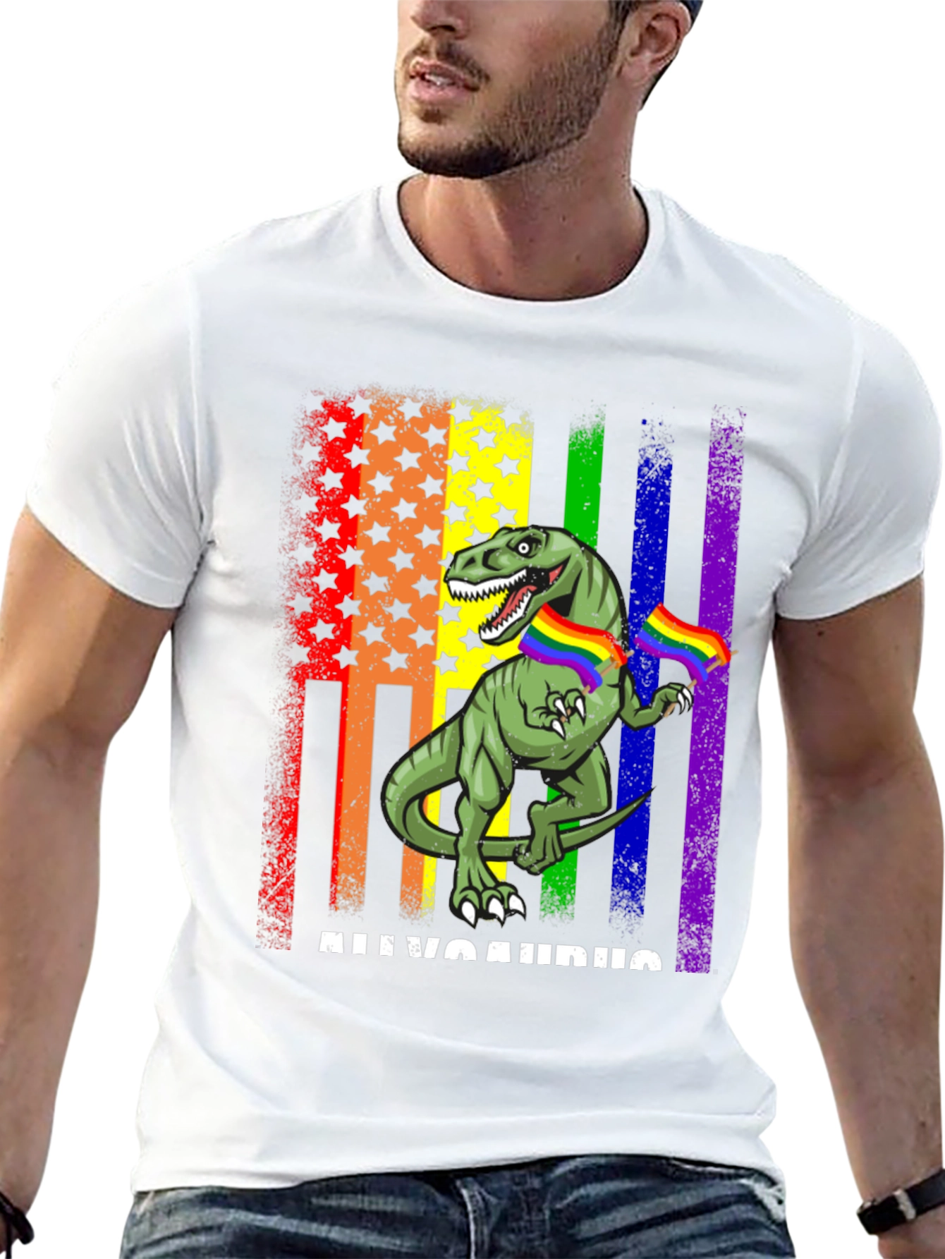 LGBT Allosaurus Dinosaur Pride T-Shirt