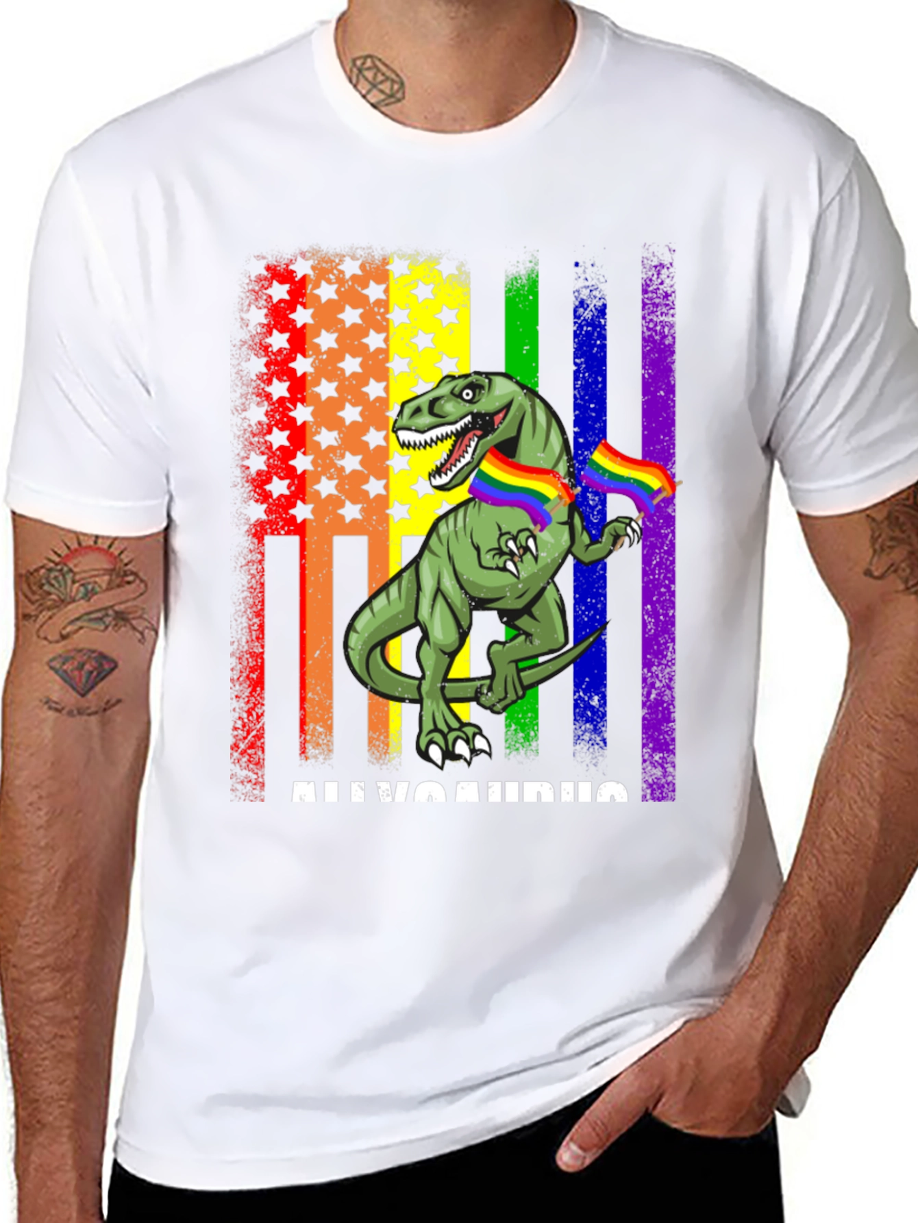 LGBT Allosaurus Dinosaur Pride T-Shirt