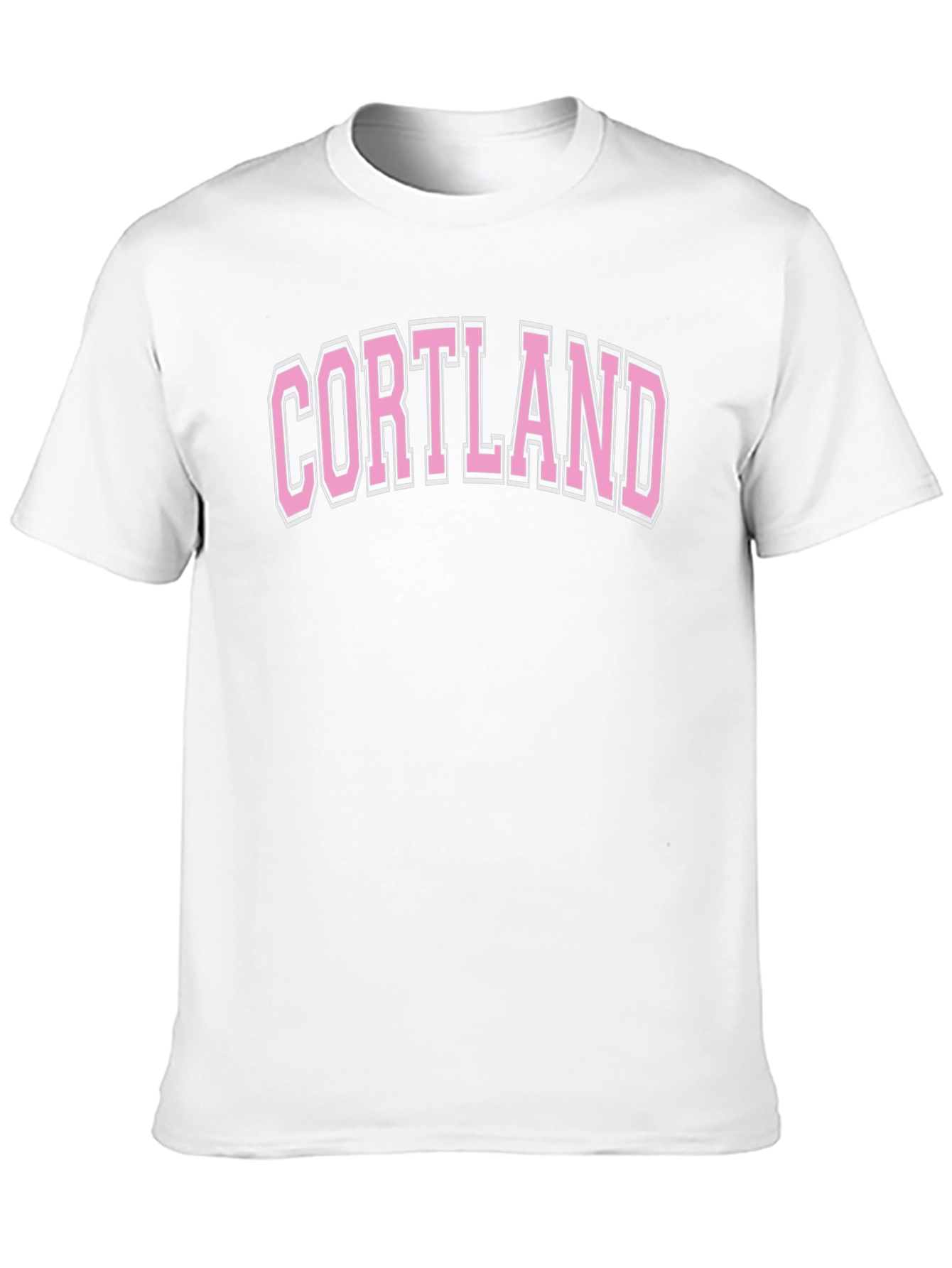 Cortland Pink Varsity Style T-Shirt