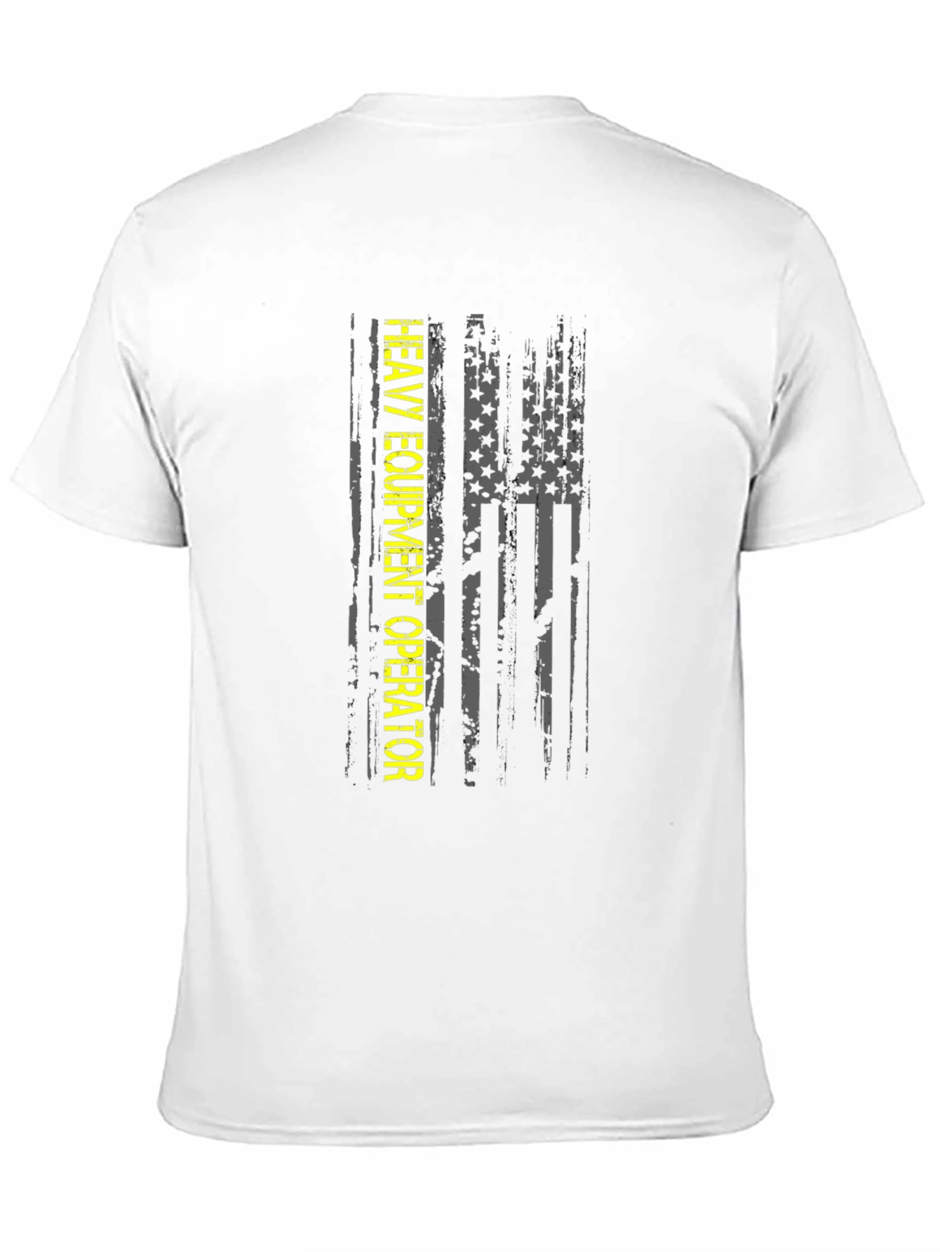 Heavy Equipment Operator Distressed Flag T-Shirt