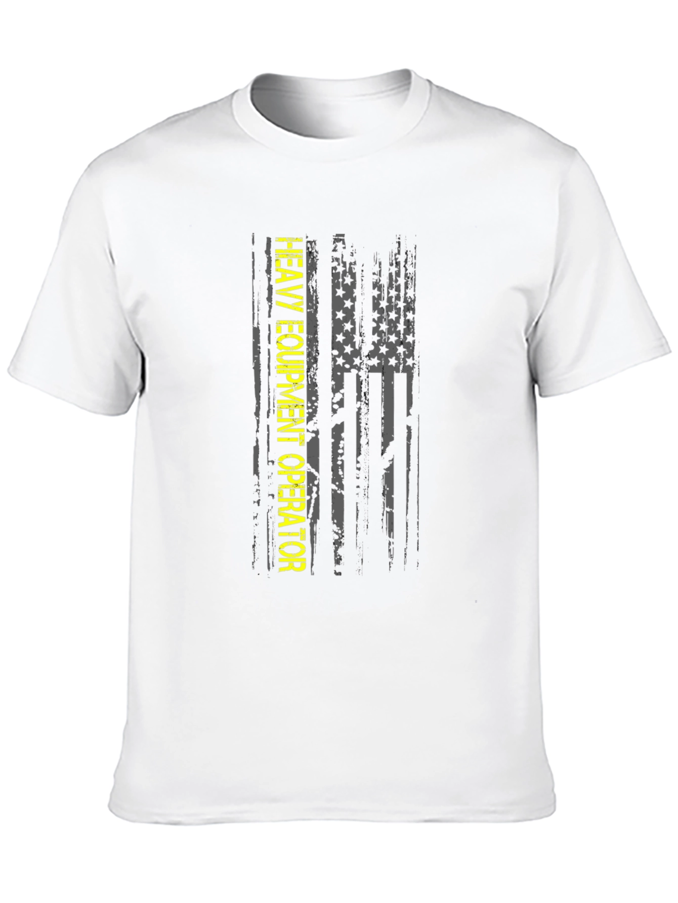 Heavy Equipment Operator Distressed Flag T-Shirt