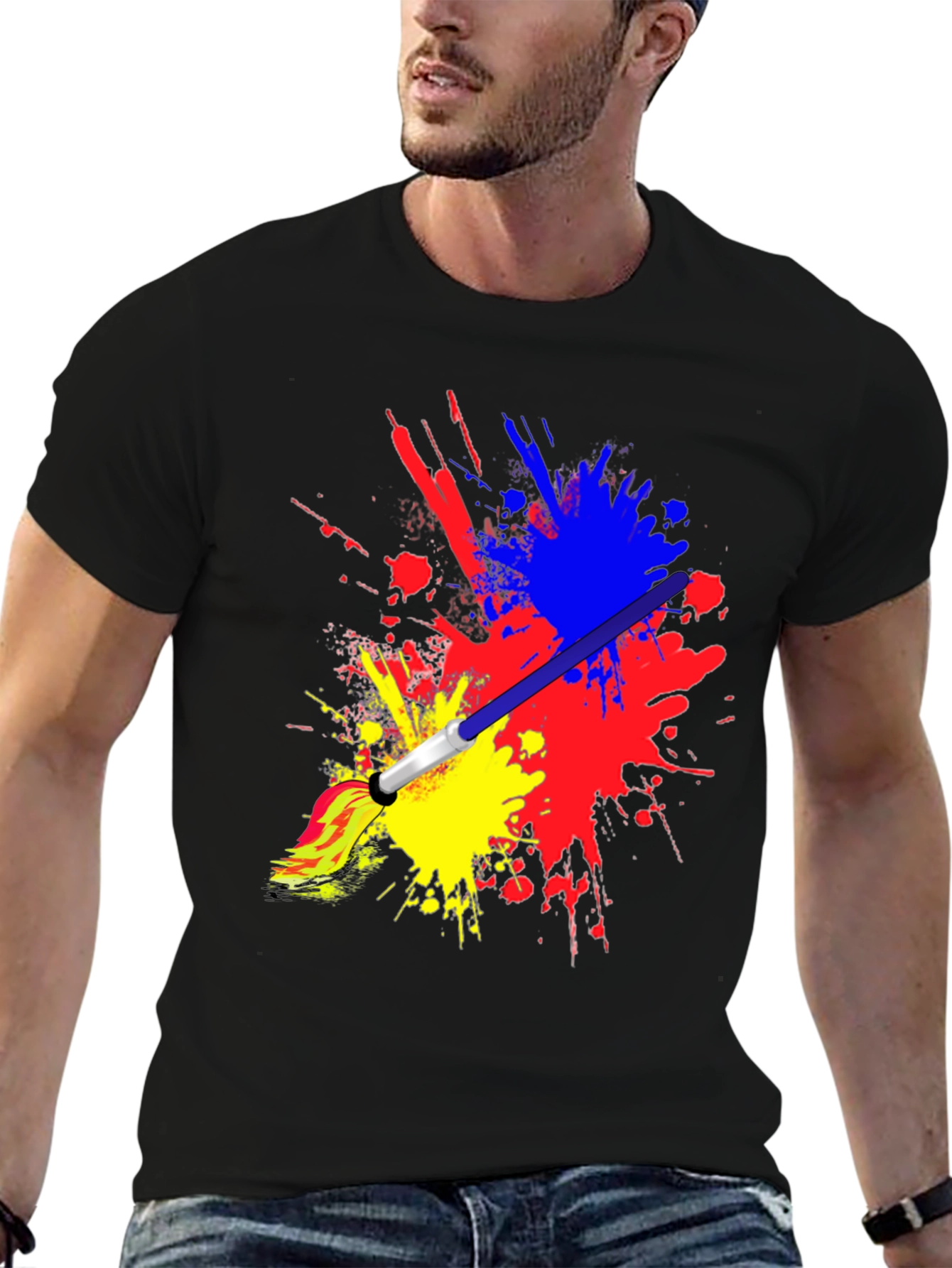 Paint Splatter Brush Stroke Graphic Tee