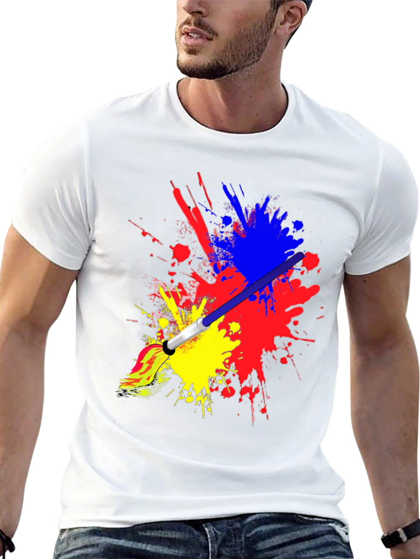 Paint Splatter Brush Stroke Graphic Tee
