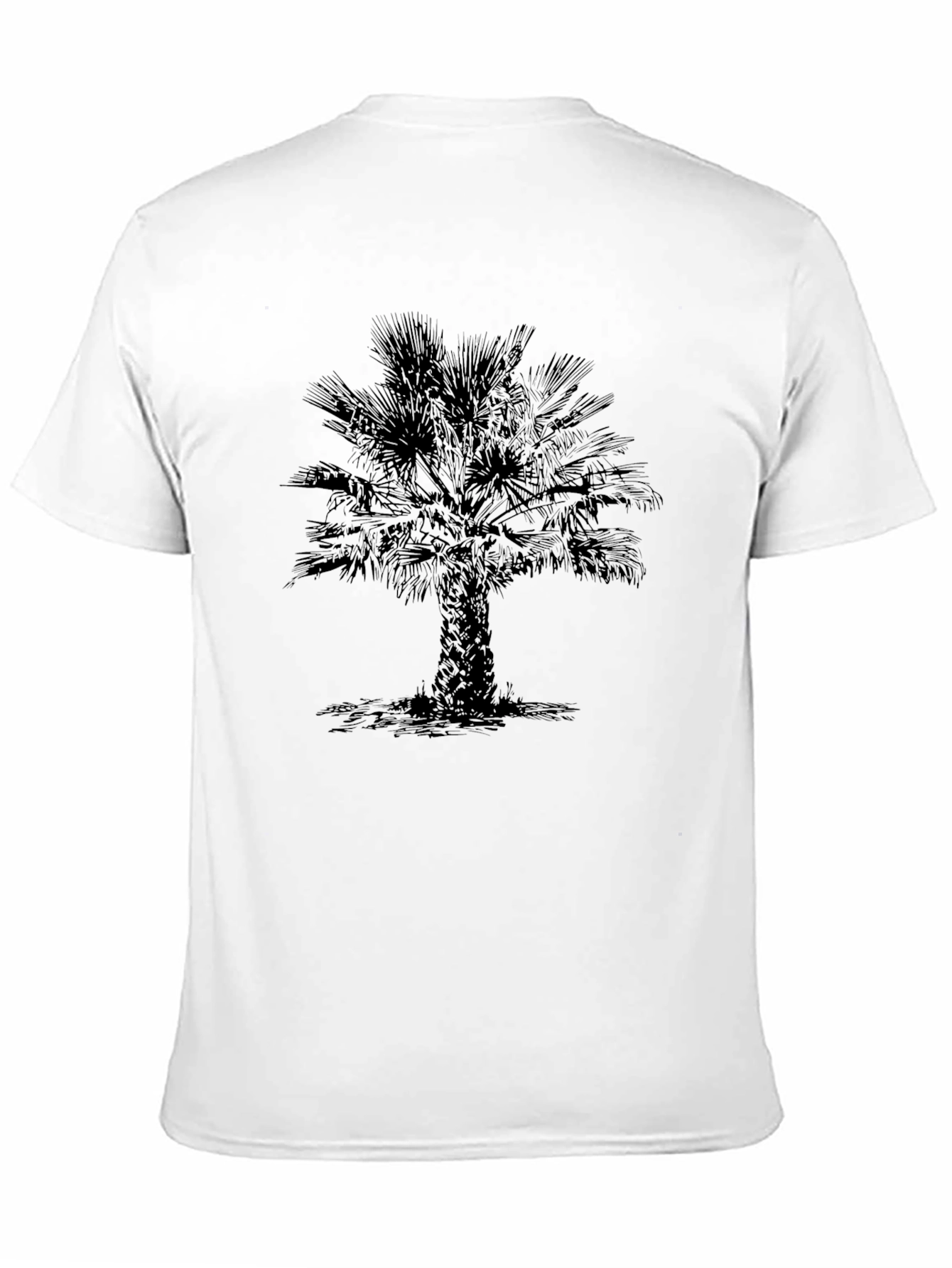 Palm Tree Graphic Tee - Stylish Mens Black T-Shirt
