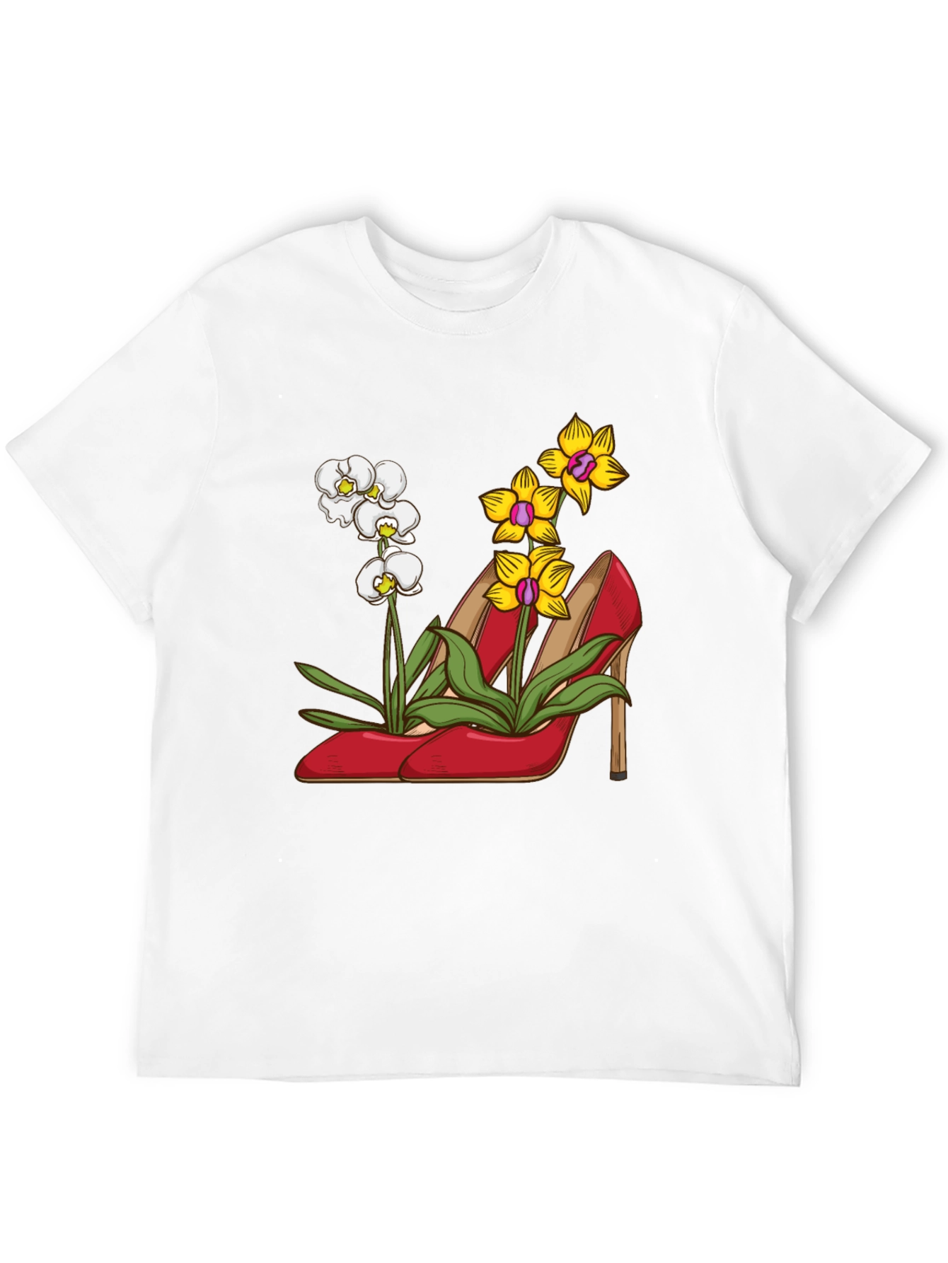 Floral Heels T-Shirt - Unique Graphic Tee