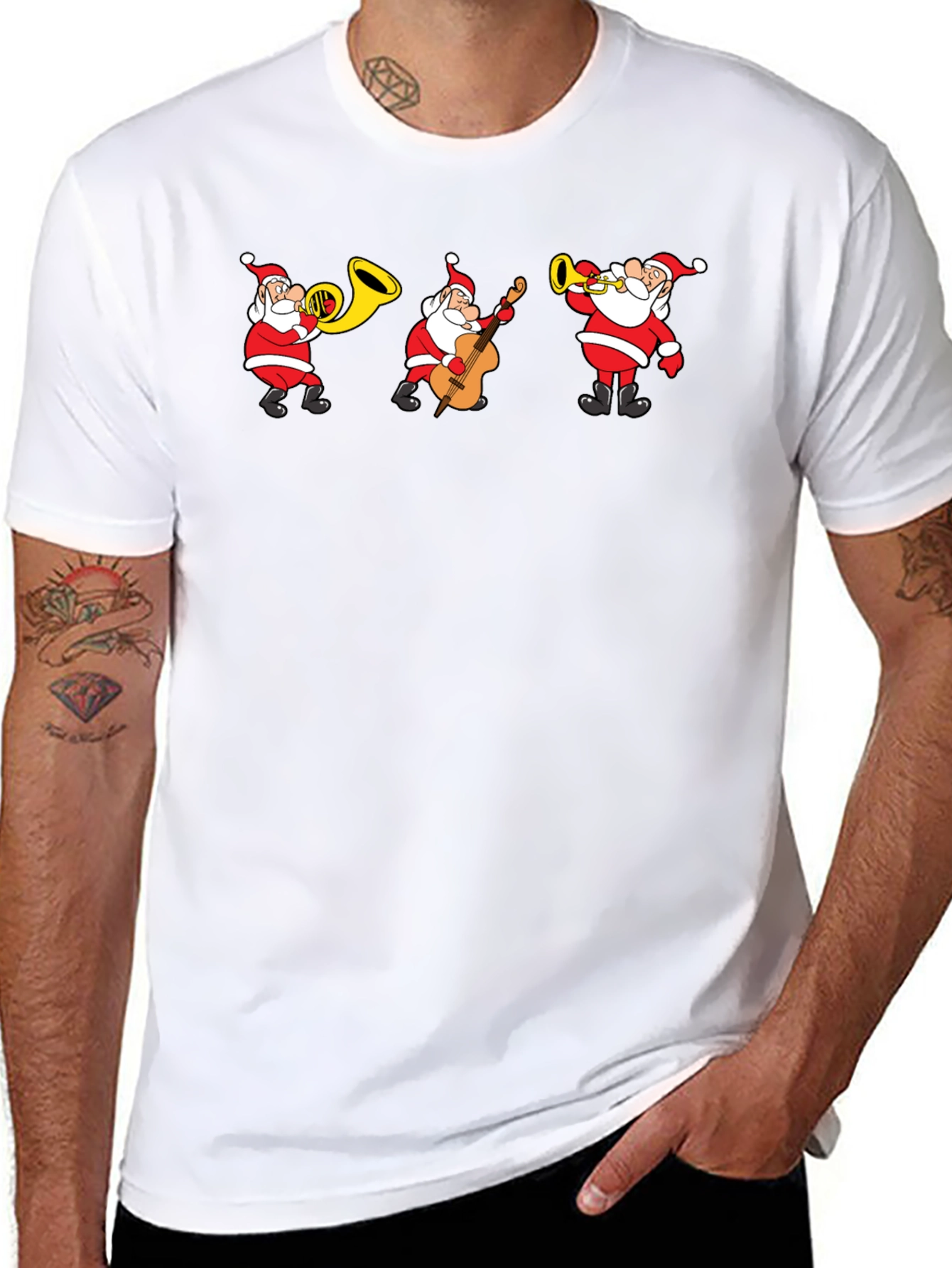 Santa Band Graphic Tee - Holiday Cheer