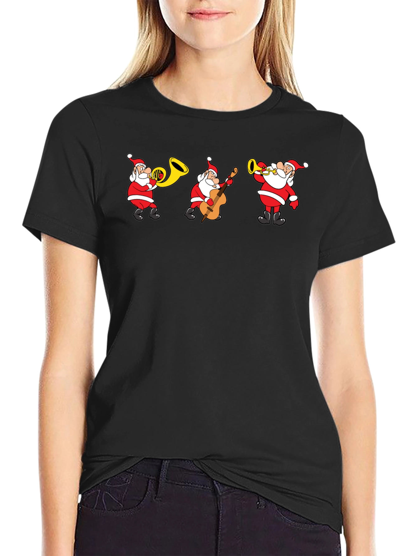 Santa Band Graphic Tee - Holiday Cheer