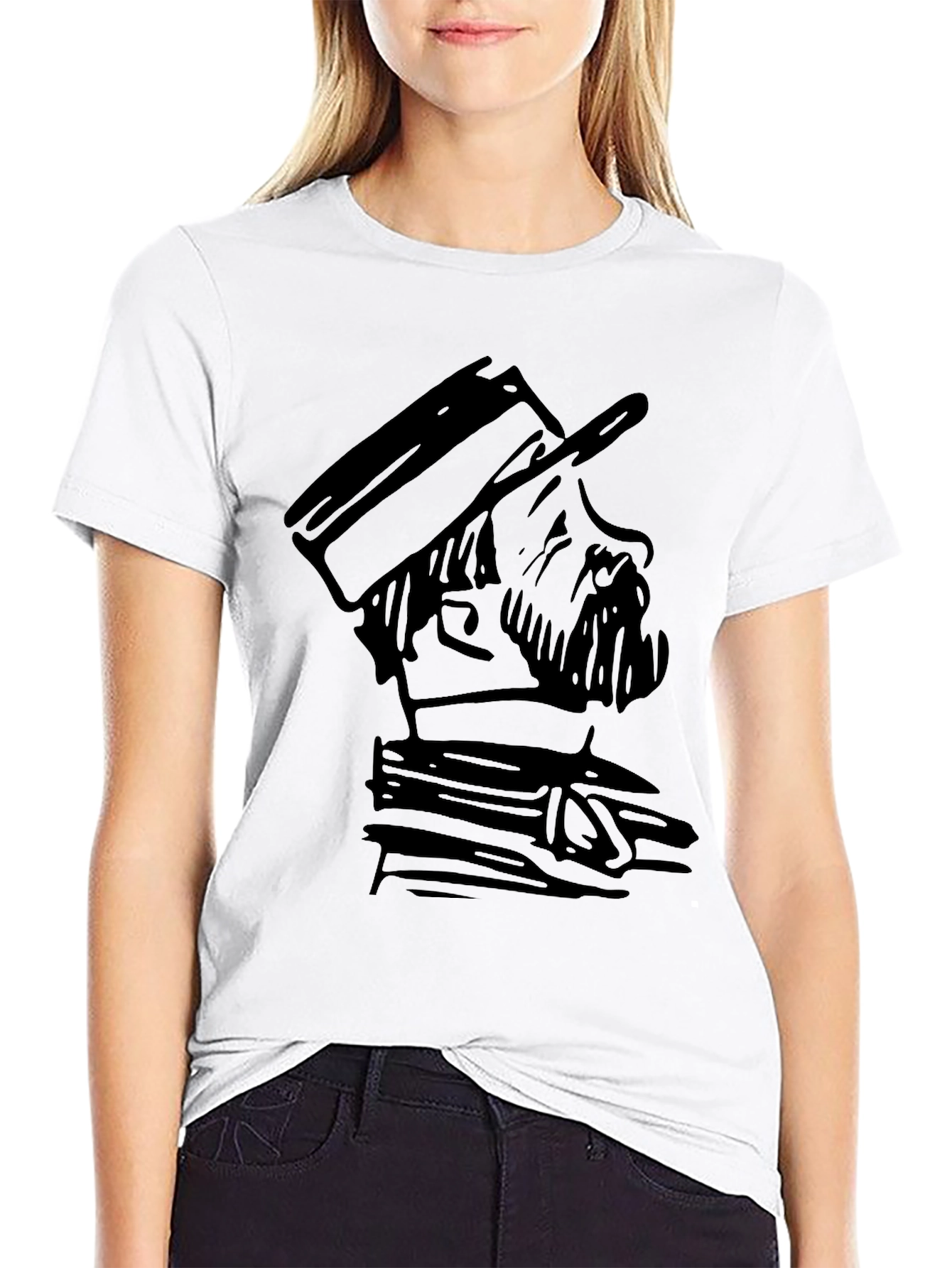 Black T-Shirt with Graphic Print