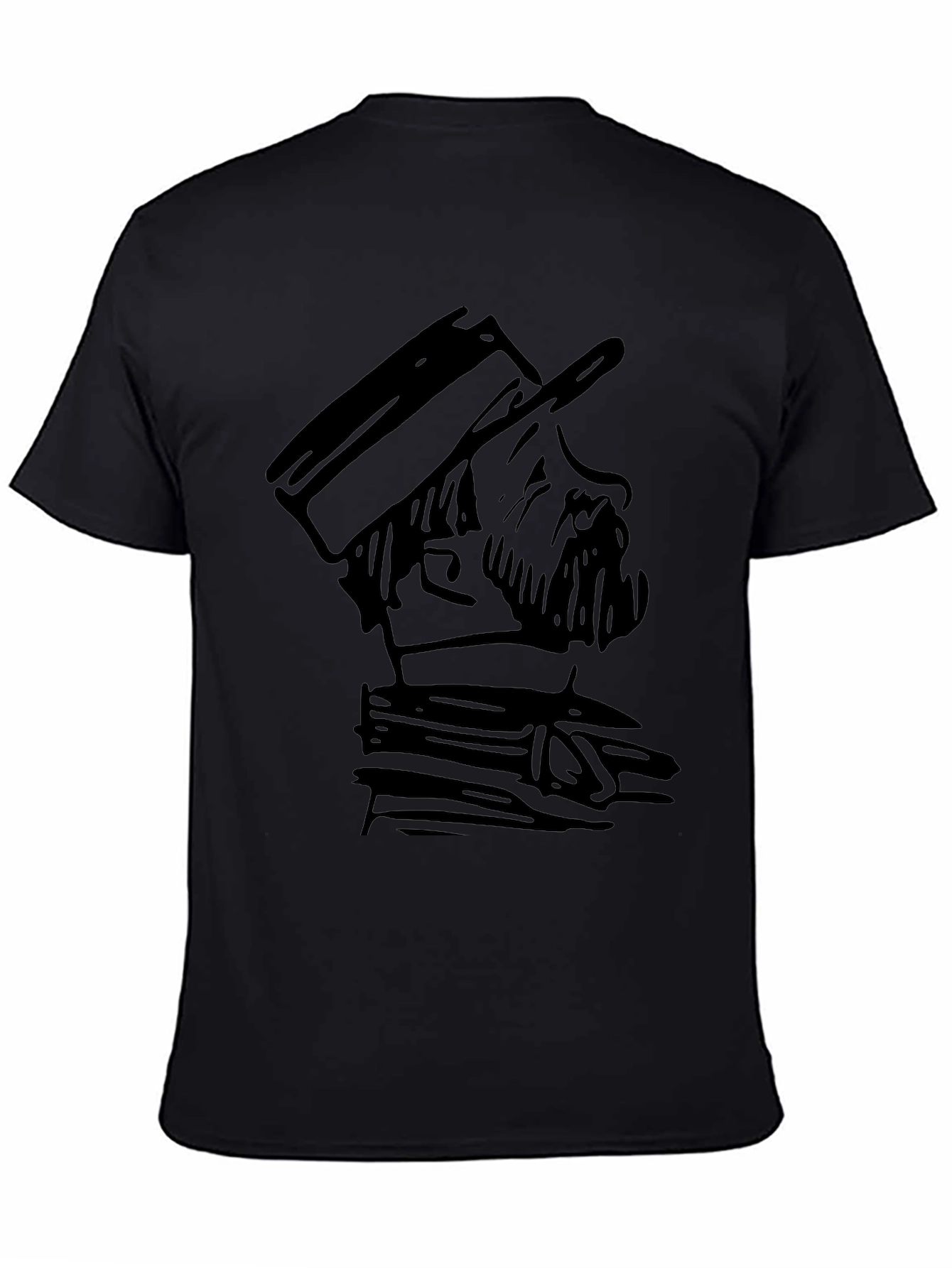 Black T-Shirt with Graphic Print