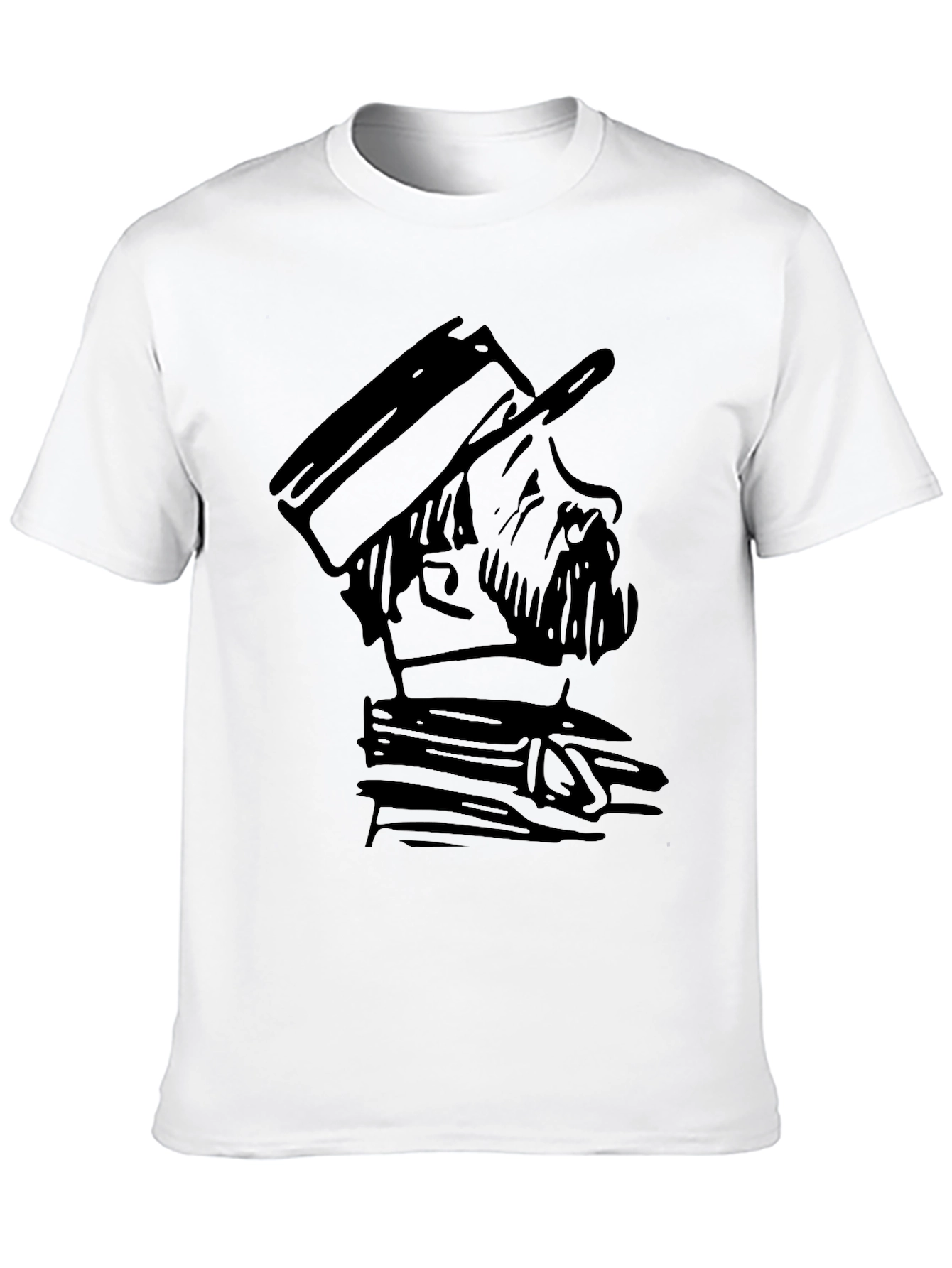 Black T-Shirt with Graphic Print