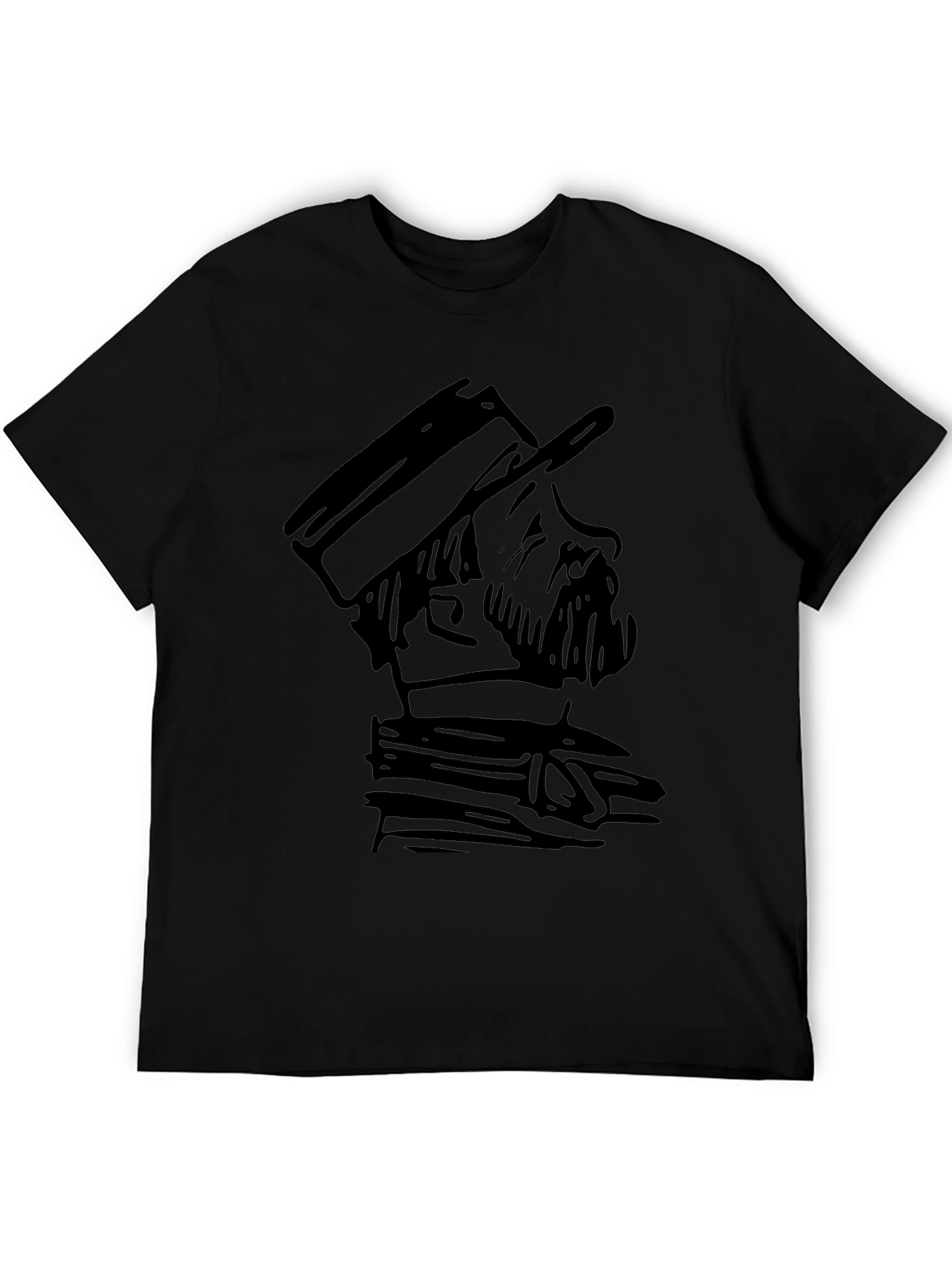Black T-Shirt with Graphic Print