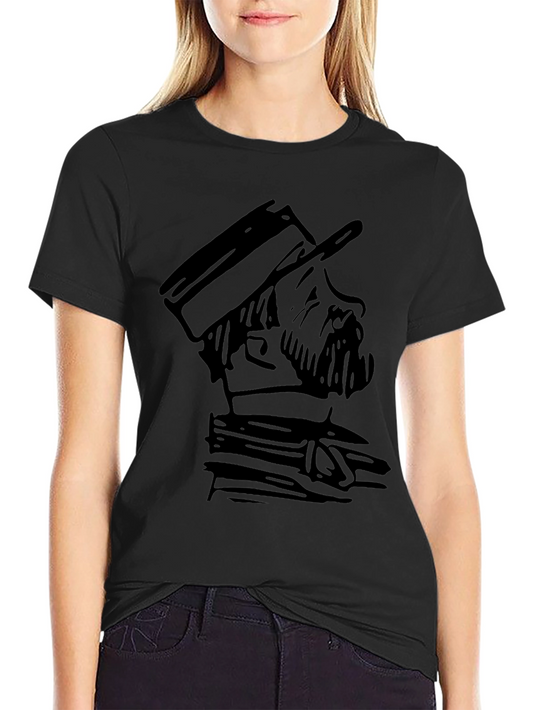 Black T-Shirt with Graphic Print