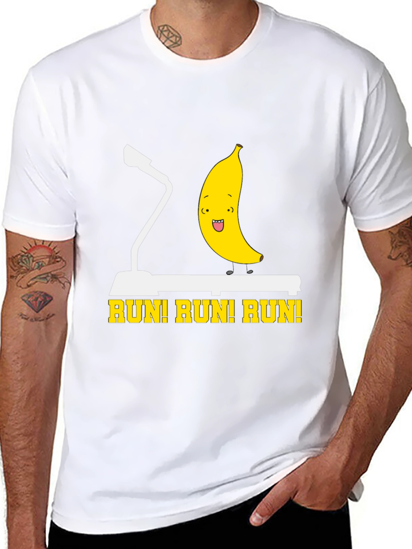 Runi! Runi! Runi! Funny Banana Workout T-Shirt
