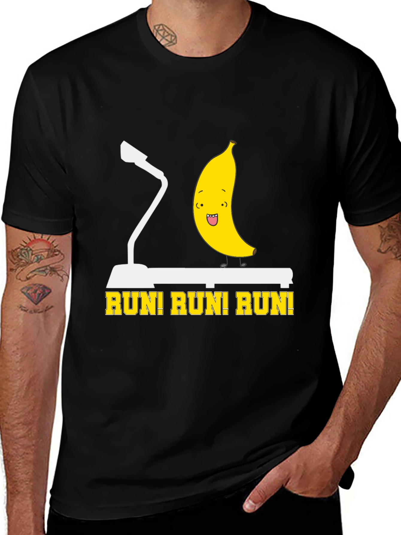 Runi! Runi! Runi! Funny Banana Workout T-Shirt