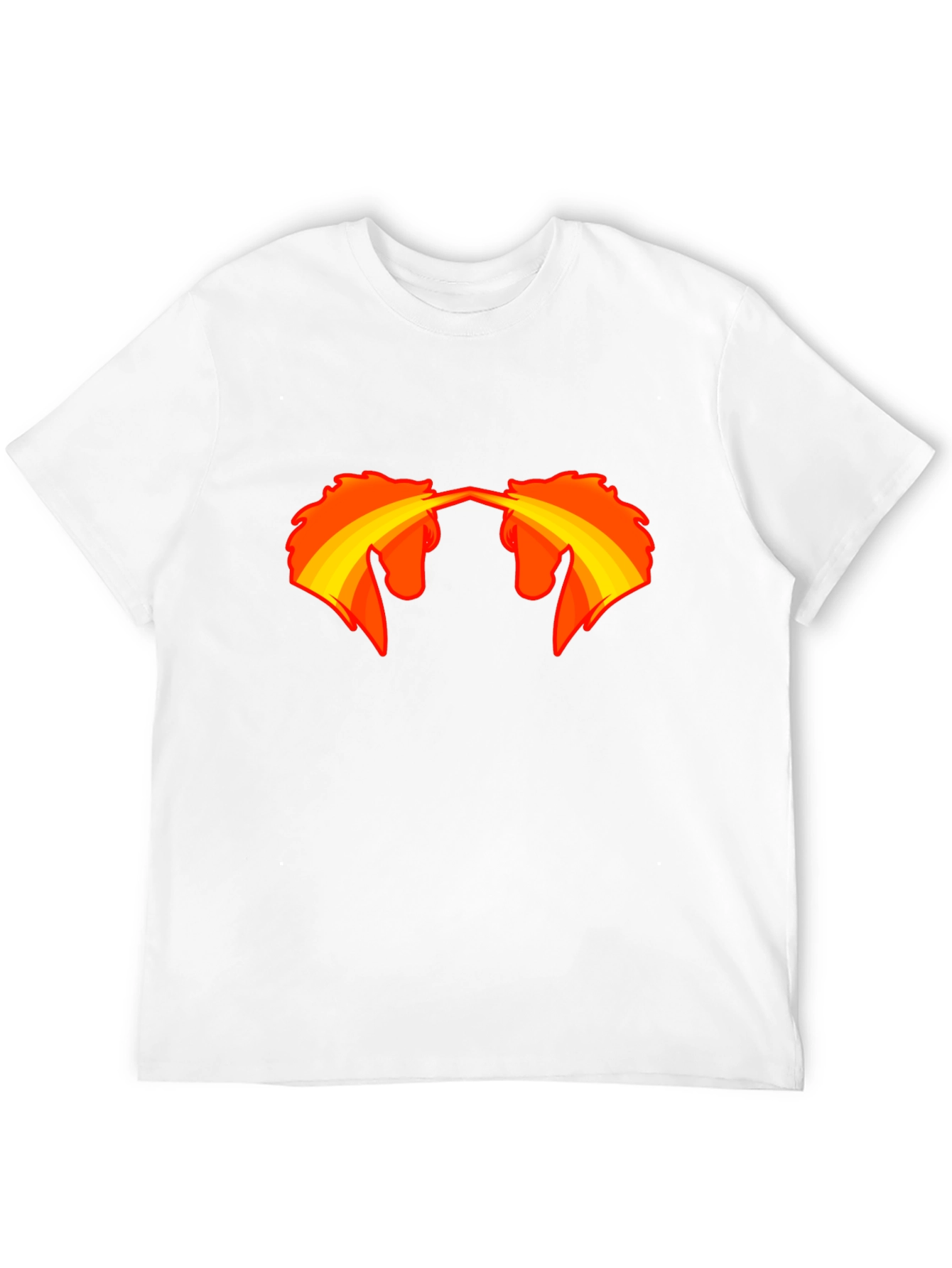 Black T-Shirt with Fire-Breathing Unicorn Graphic