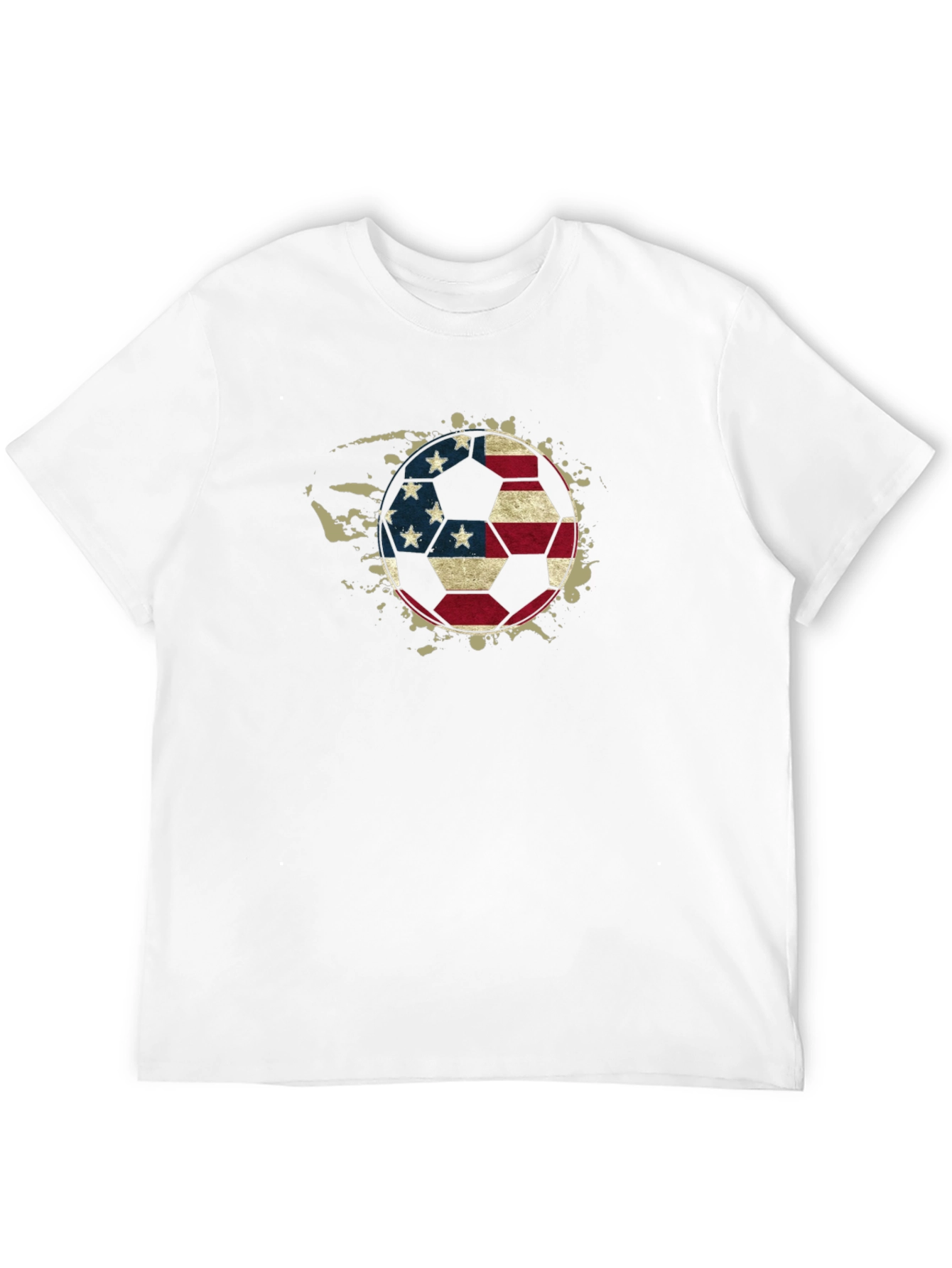 USA Flag Soccer Ball Graphic T-Shirt
