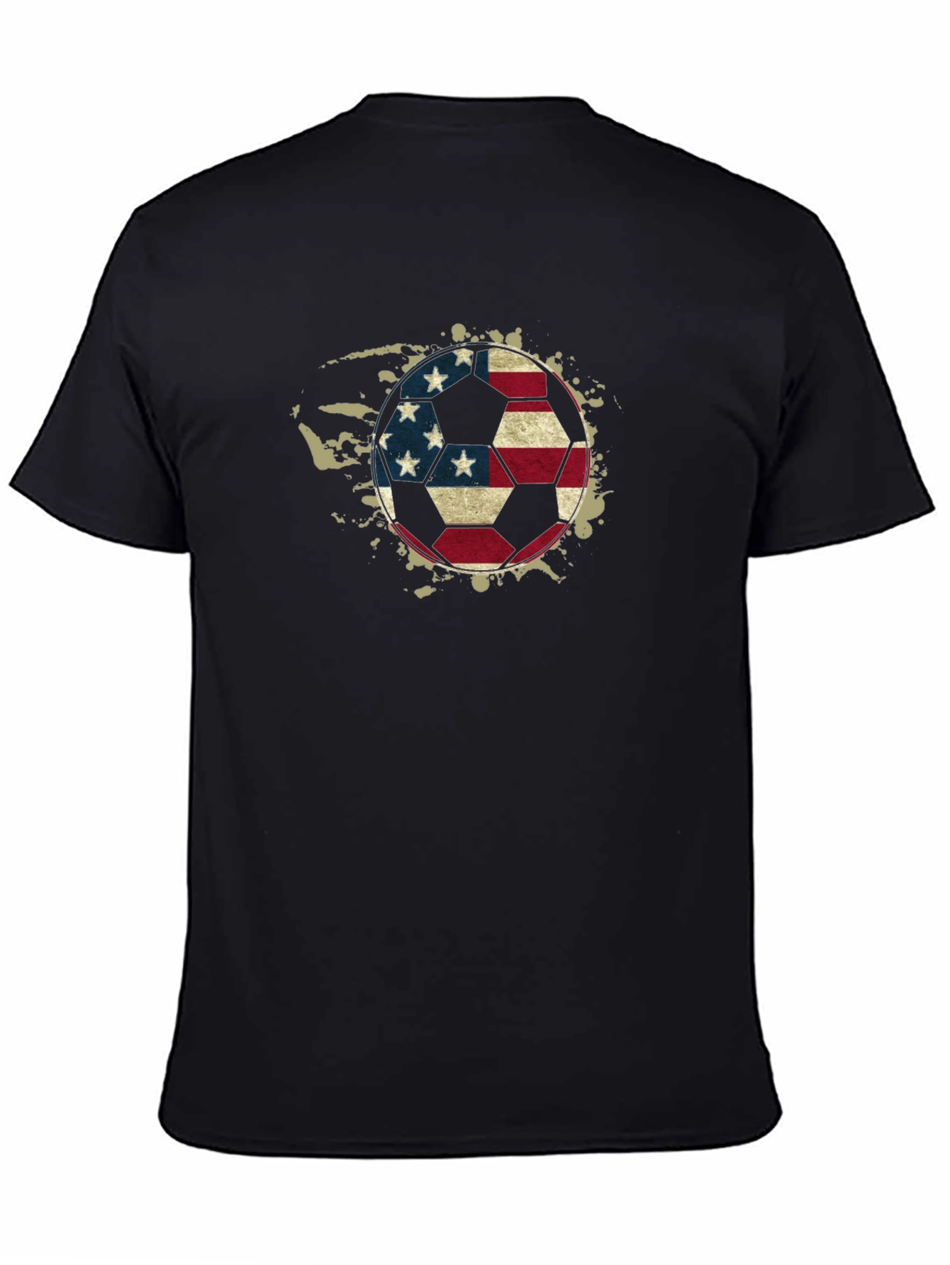 USA Flag Soccer Ball Graphic T-Shirt