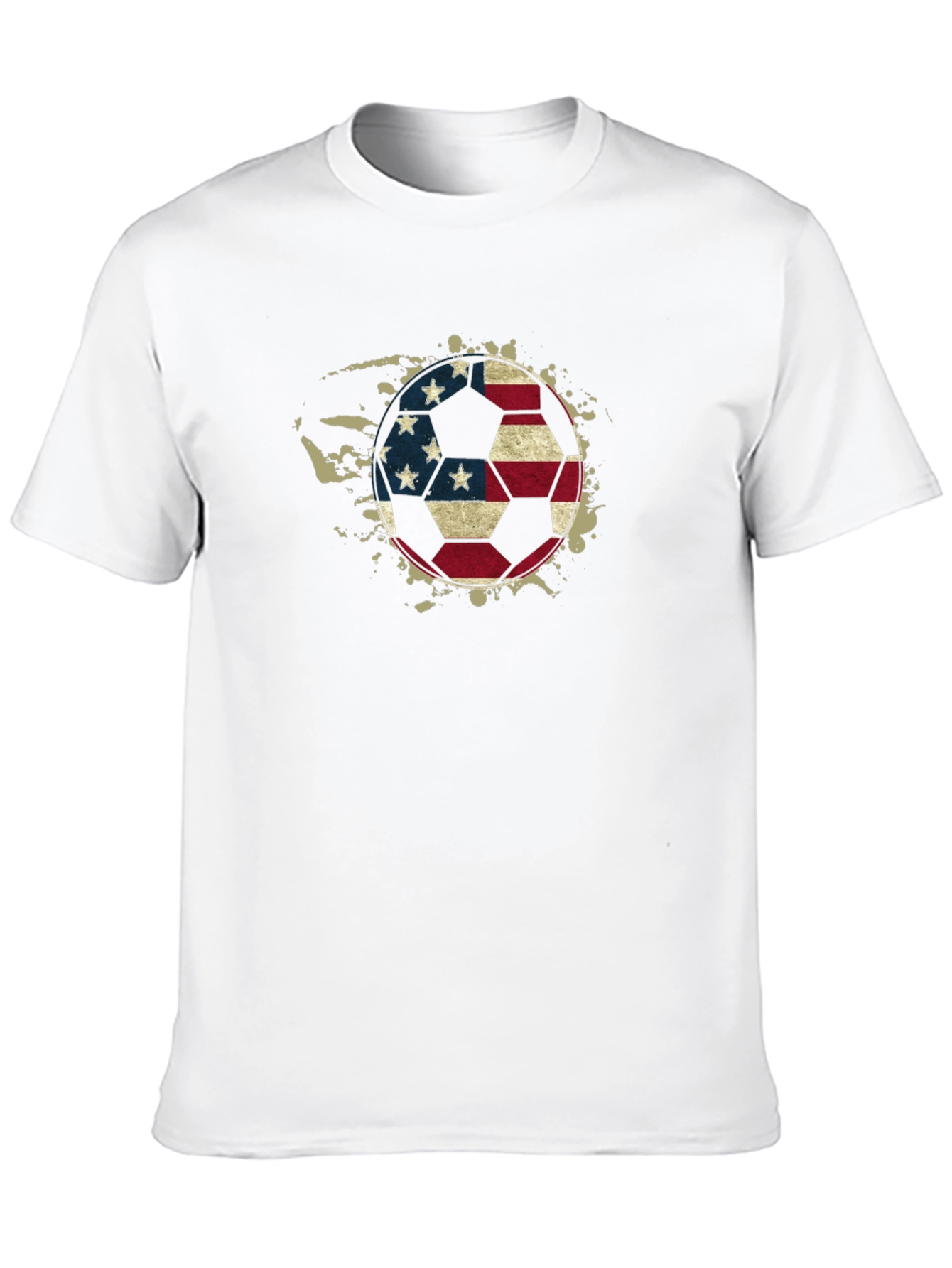 USA Flag Soccer Ball Graphic T-Shirt