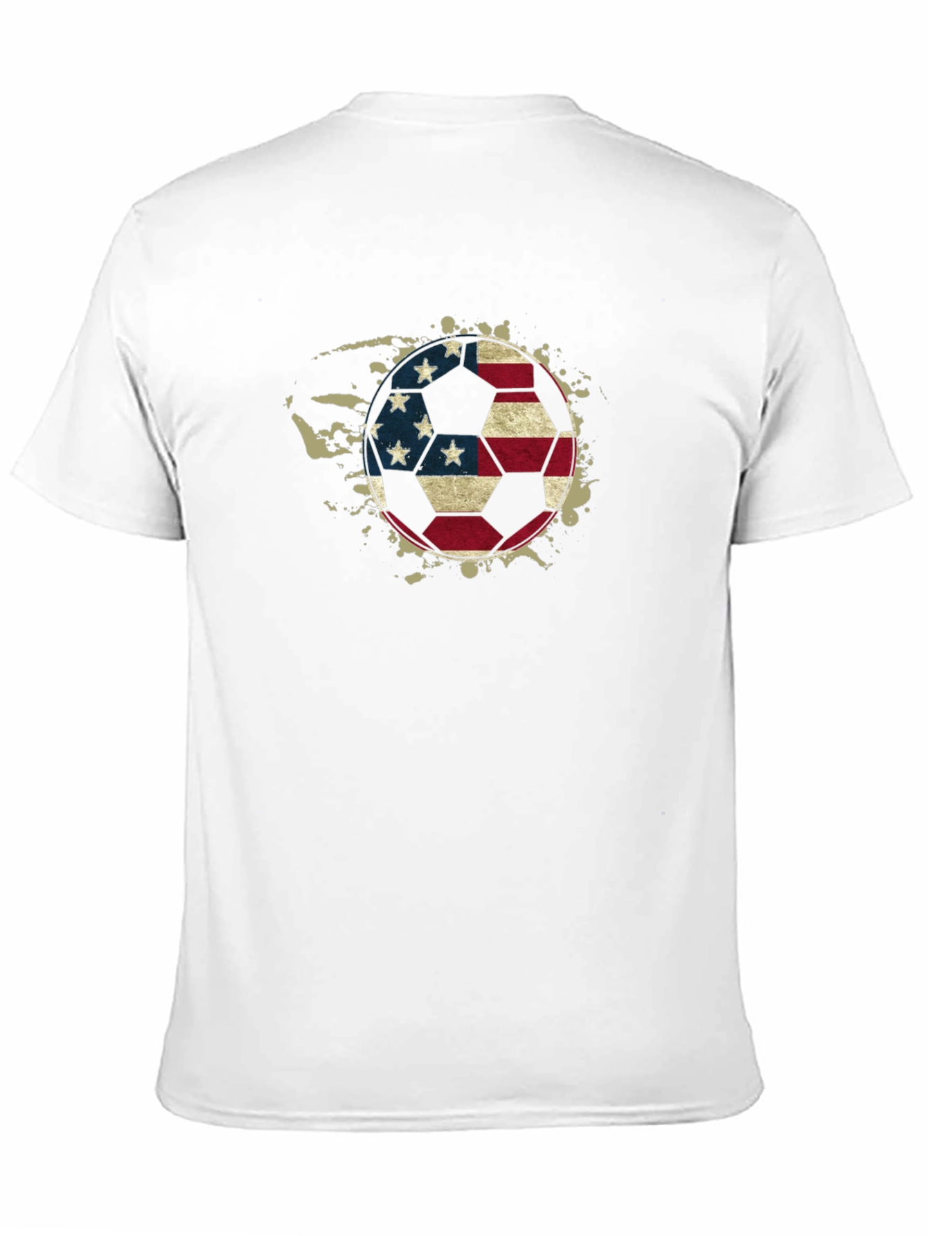 USA Flag Soccer Ball Graphic T-Shirt