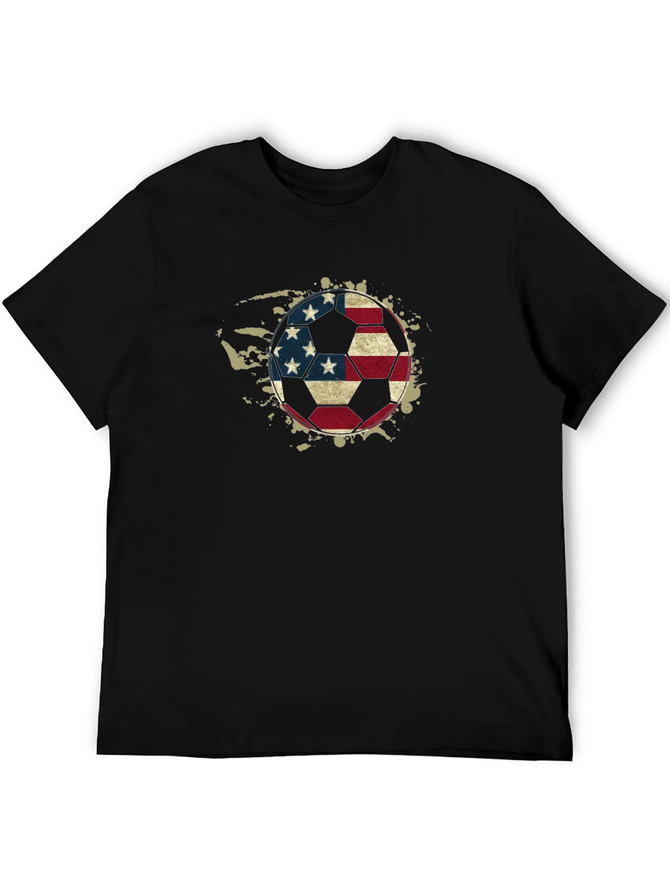 USA Flag Soccer Ball Graphic T-Shirt
