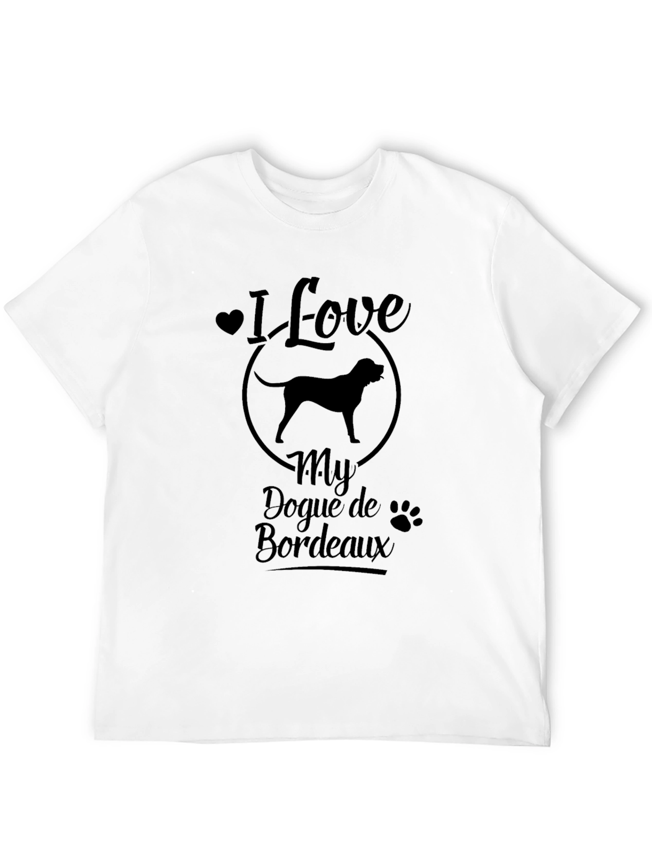 I Love My Dogue de Bordeaux Black T-Shirt