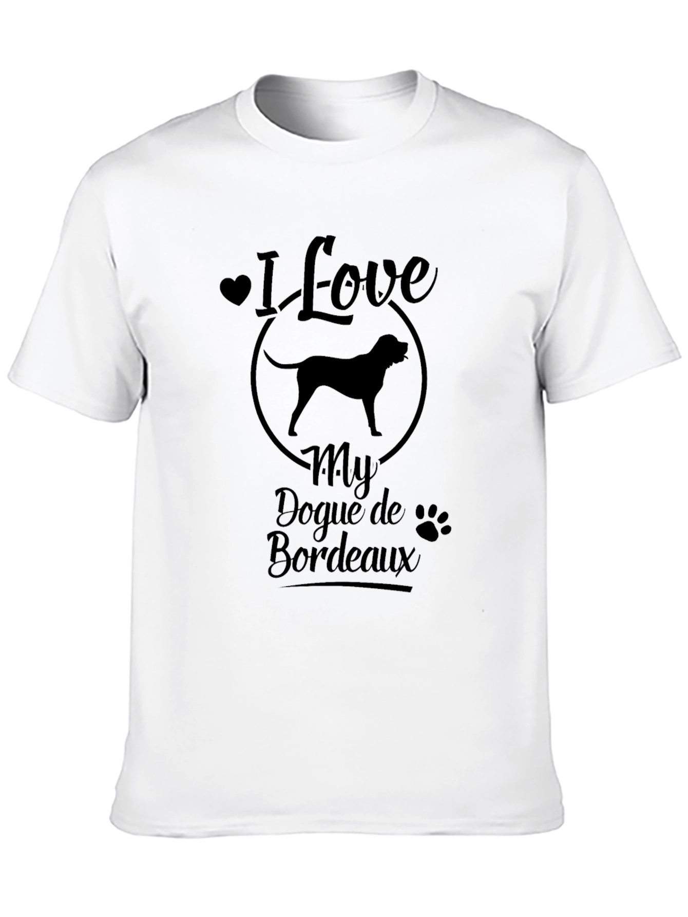 I Love My Dogue de Bordeaux Black T-Shirt