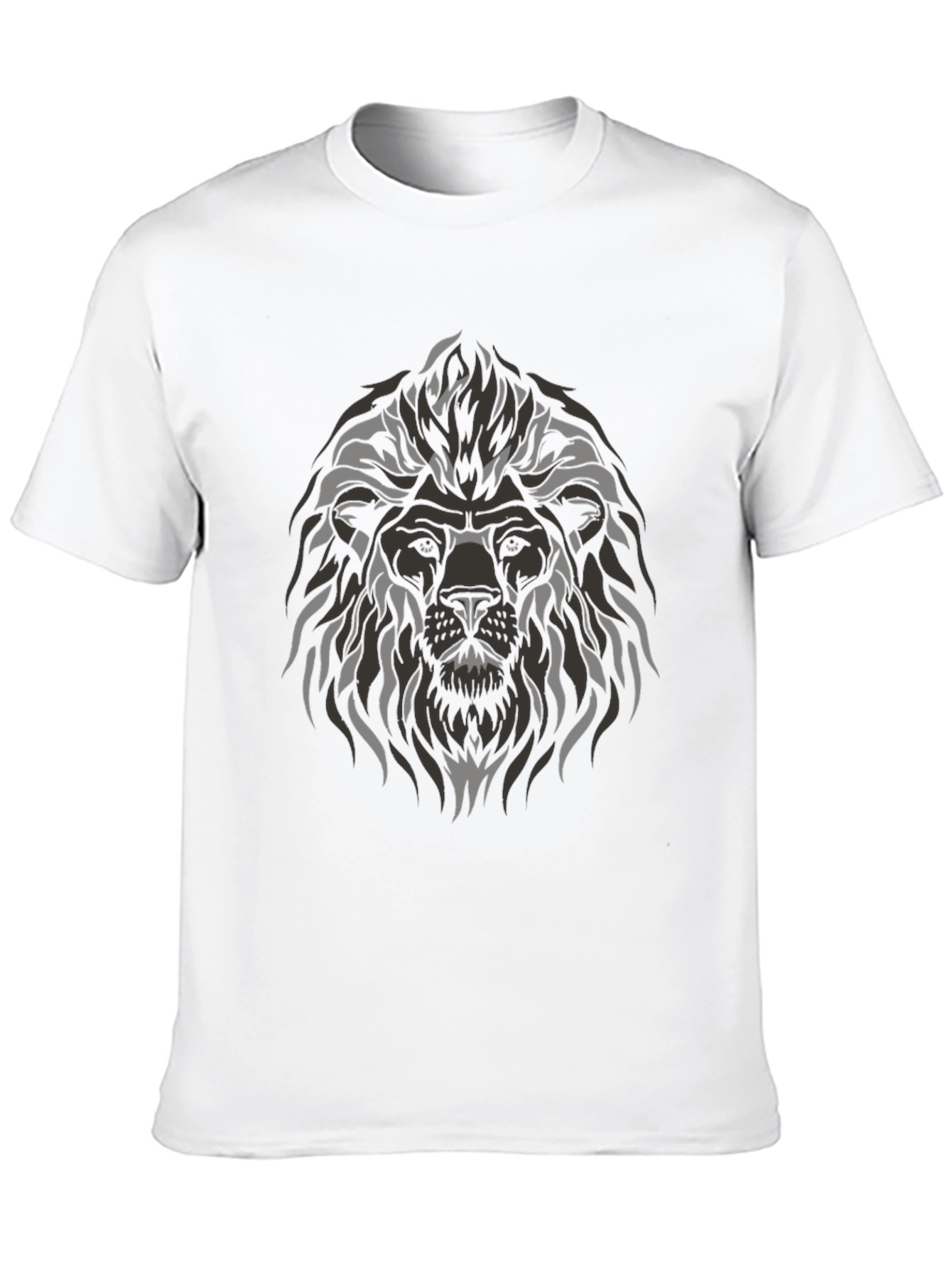 Lion Graphic Print Crew Neck T-Shirt
