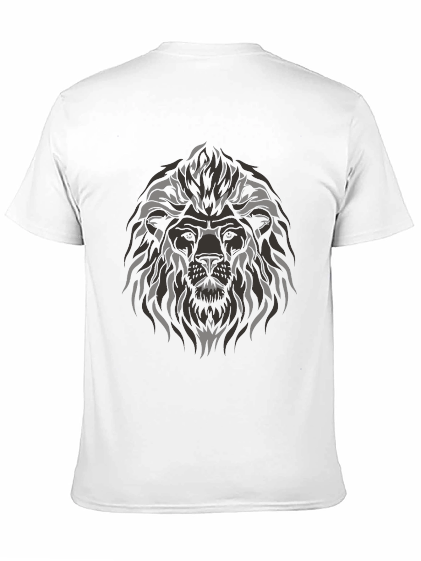 Lion Graphic Print Crew Neck T-Shirt