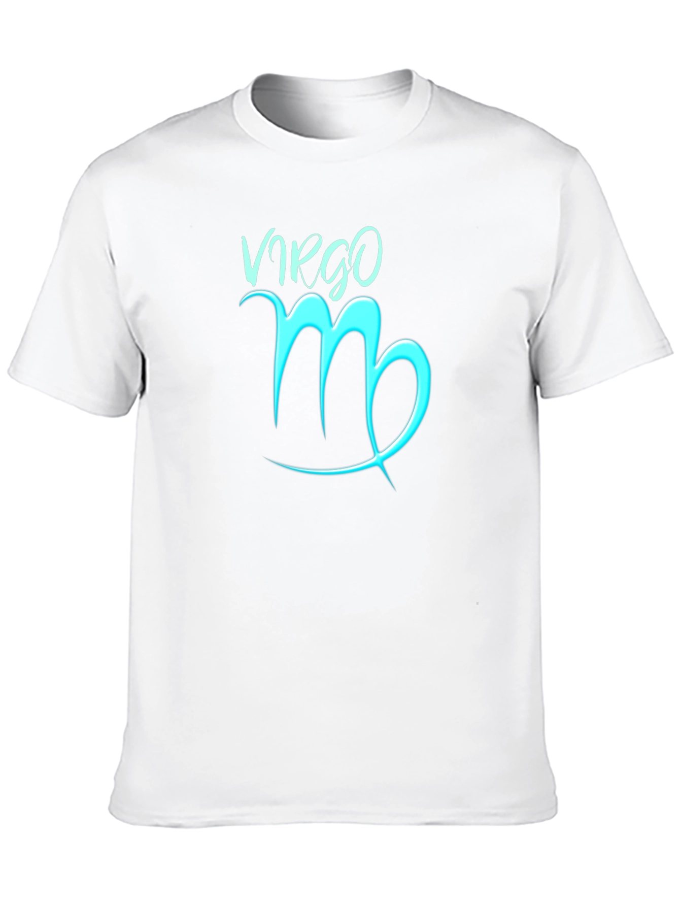 Virgo Zodiac Sign Graphic Tee - Black Cotton Blend